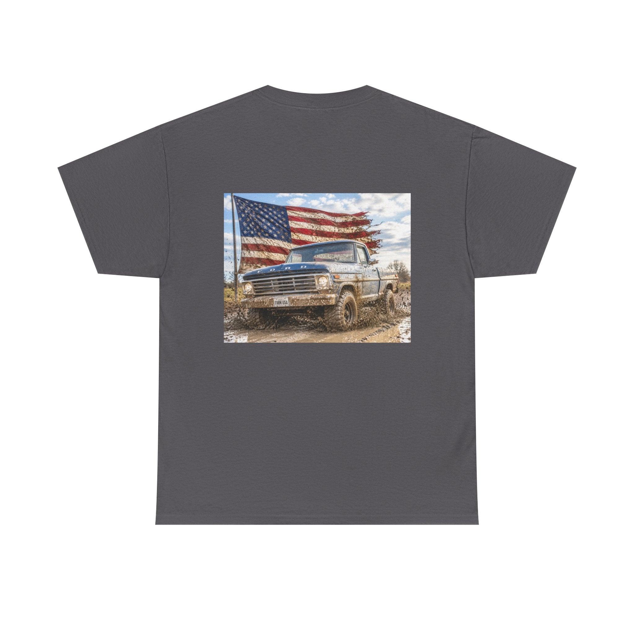 Patriotic Truck T-Shirt — American Flag Off-Road Graphic Tee