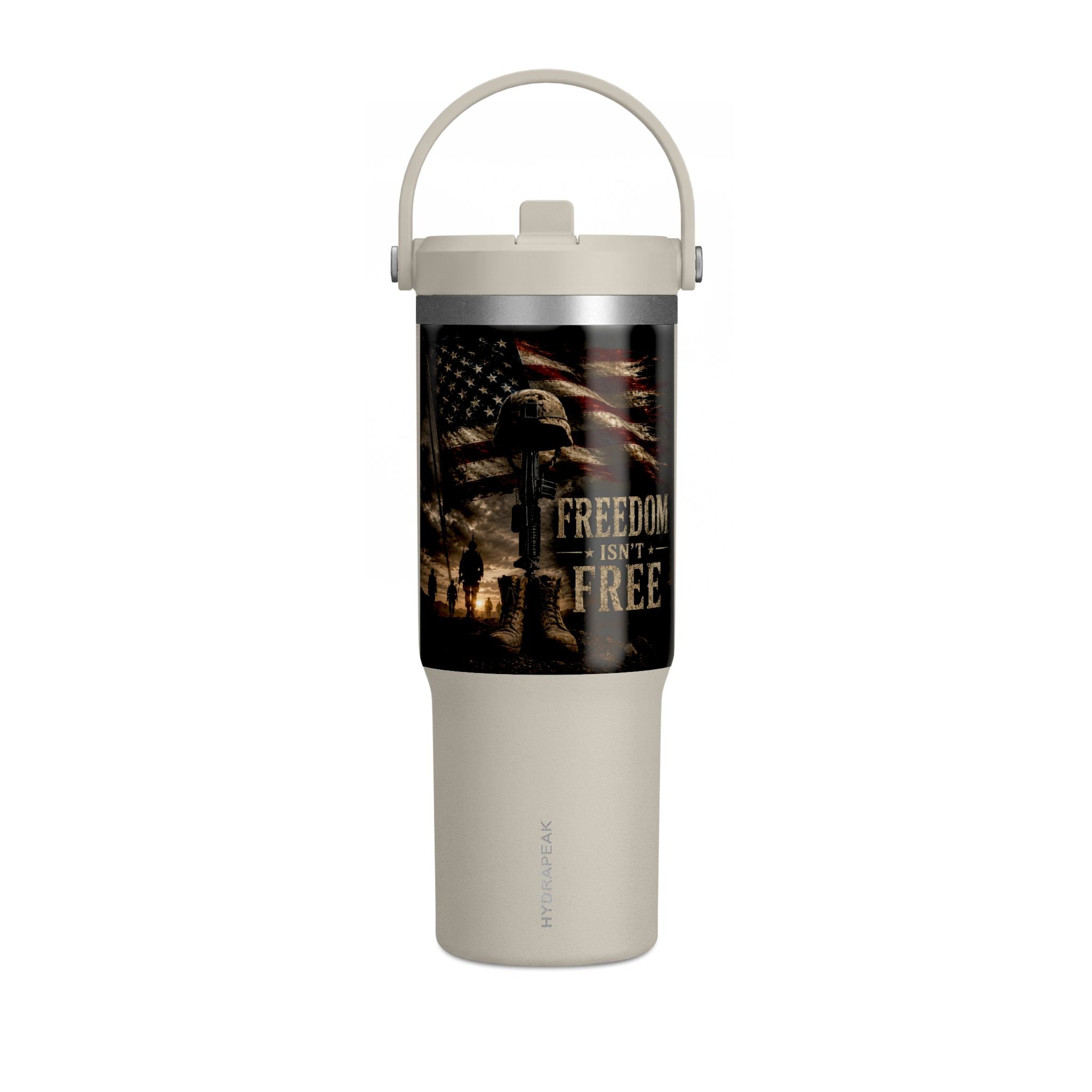 32oz Nomad Tumbler — Patriotic "Freedom Isn’t Free" Military Travel Tumbler
