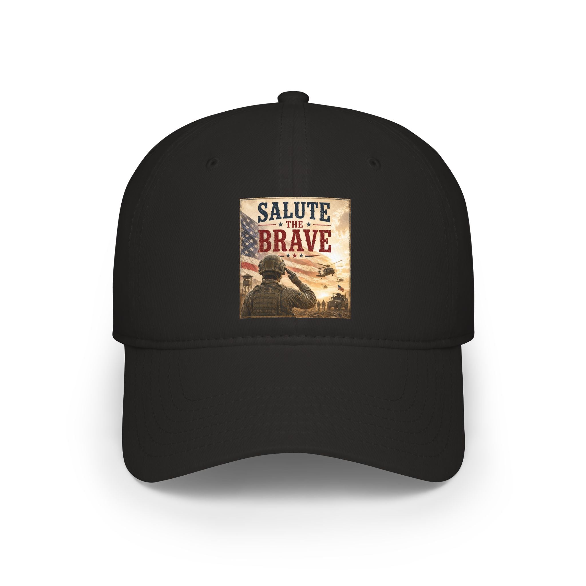 Salute the Brave Cap - Patriotic Military Tribute Baseball Hat
