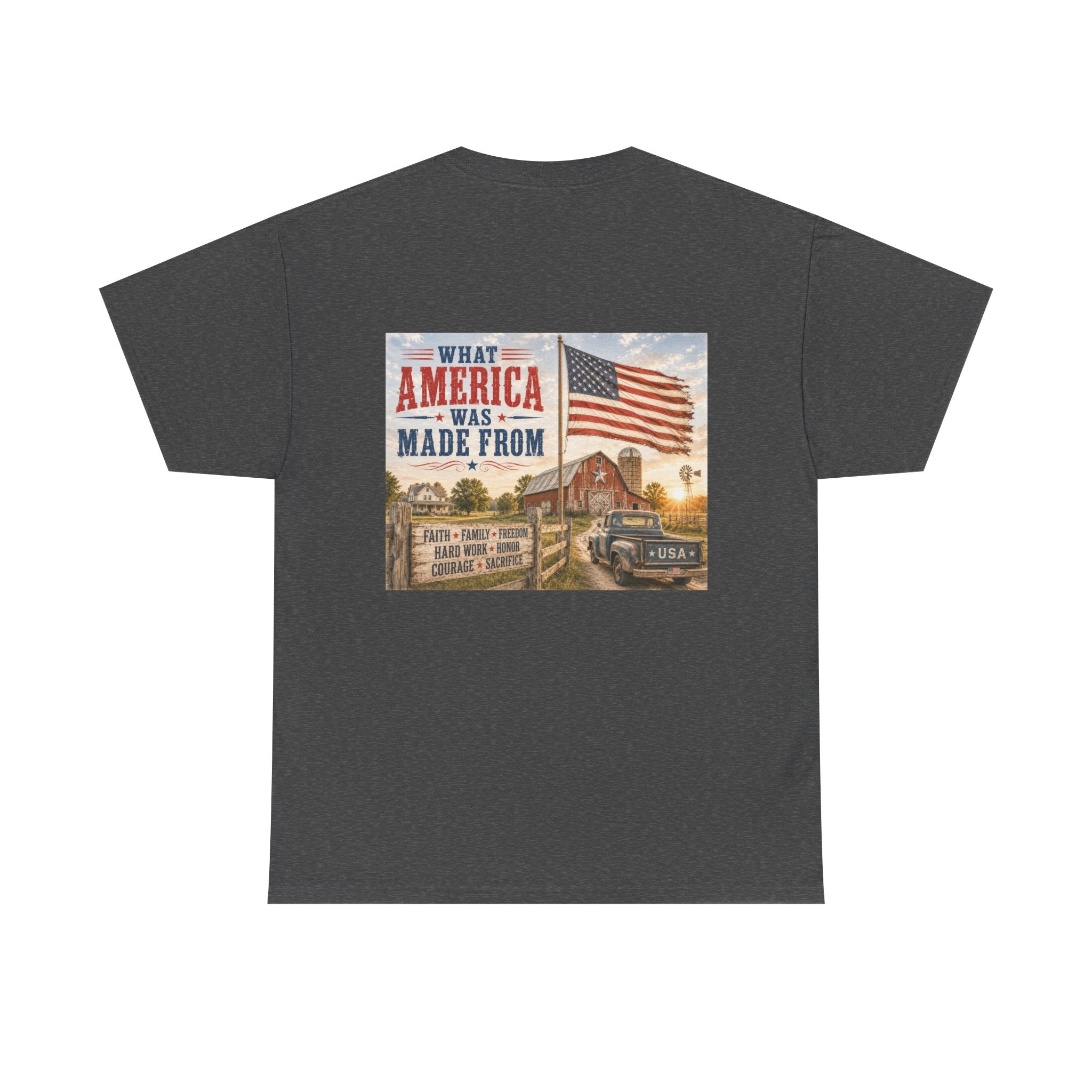 Vintage 'What America Was Made From' Tee - Patriotic Americana Graphic T-Shirt