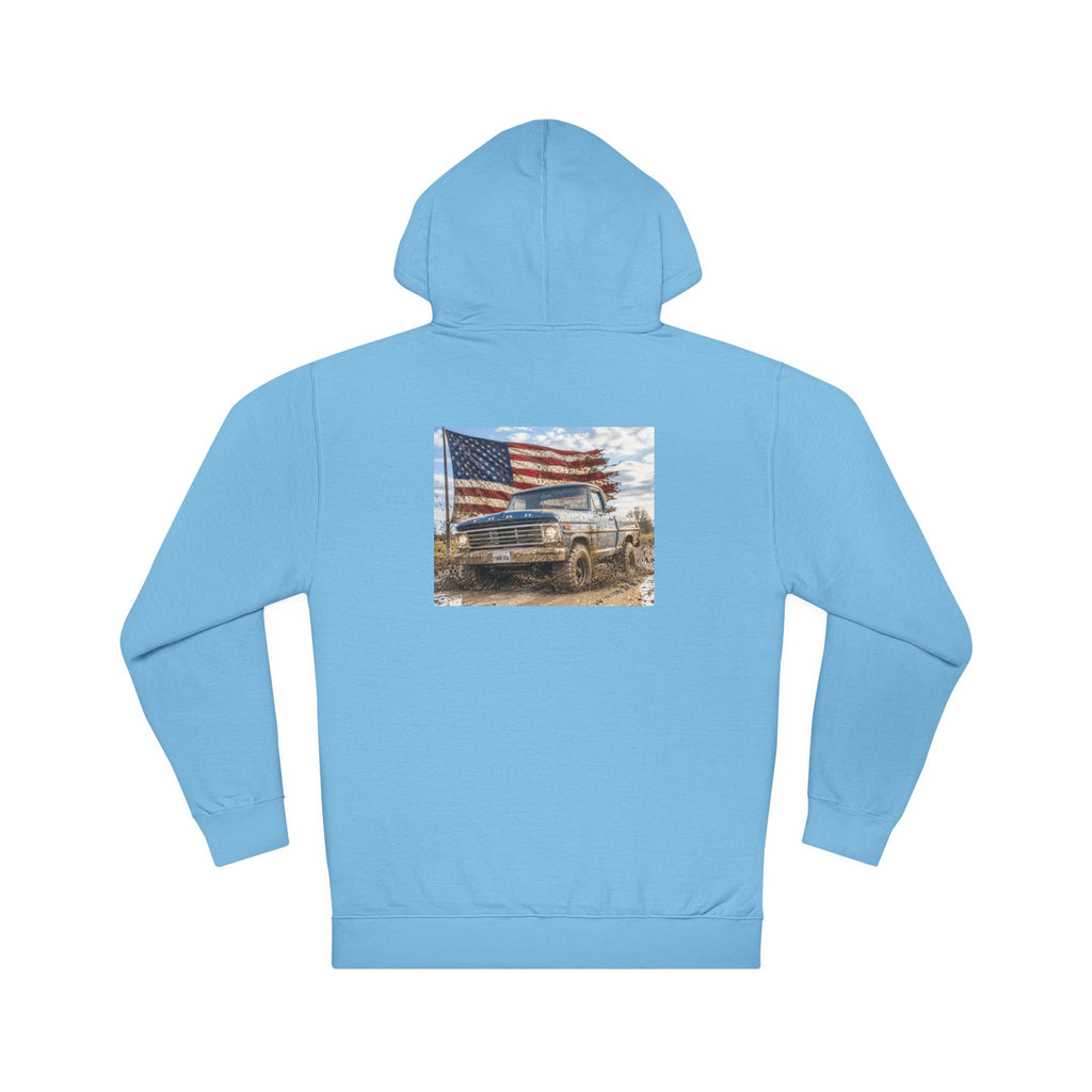 Patriotic Pickup Truck Hoodie - American Flag Off-Road Sweatshirt