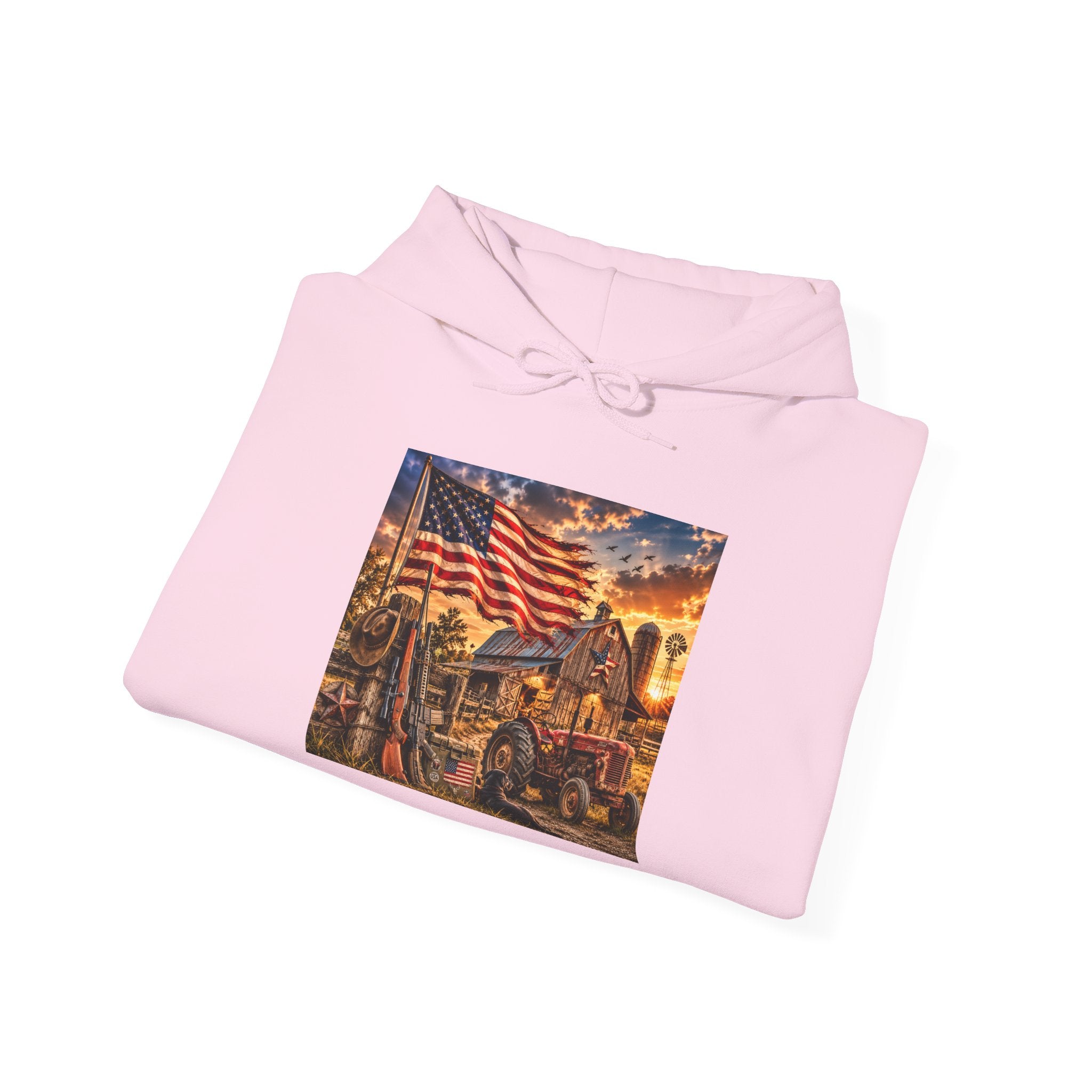 Patriotic Memorial Hoodie – American Flag Firefighter Tribute Sweatshirt