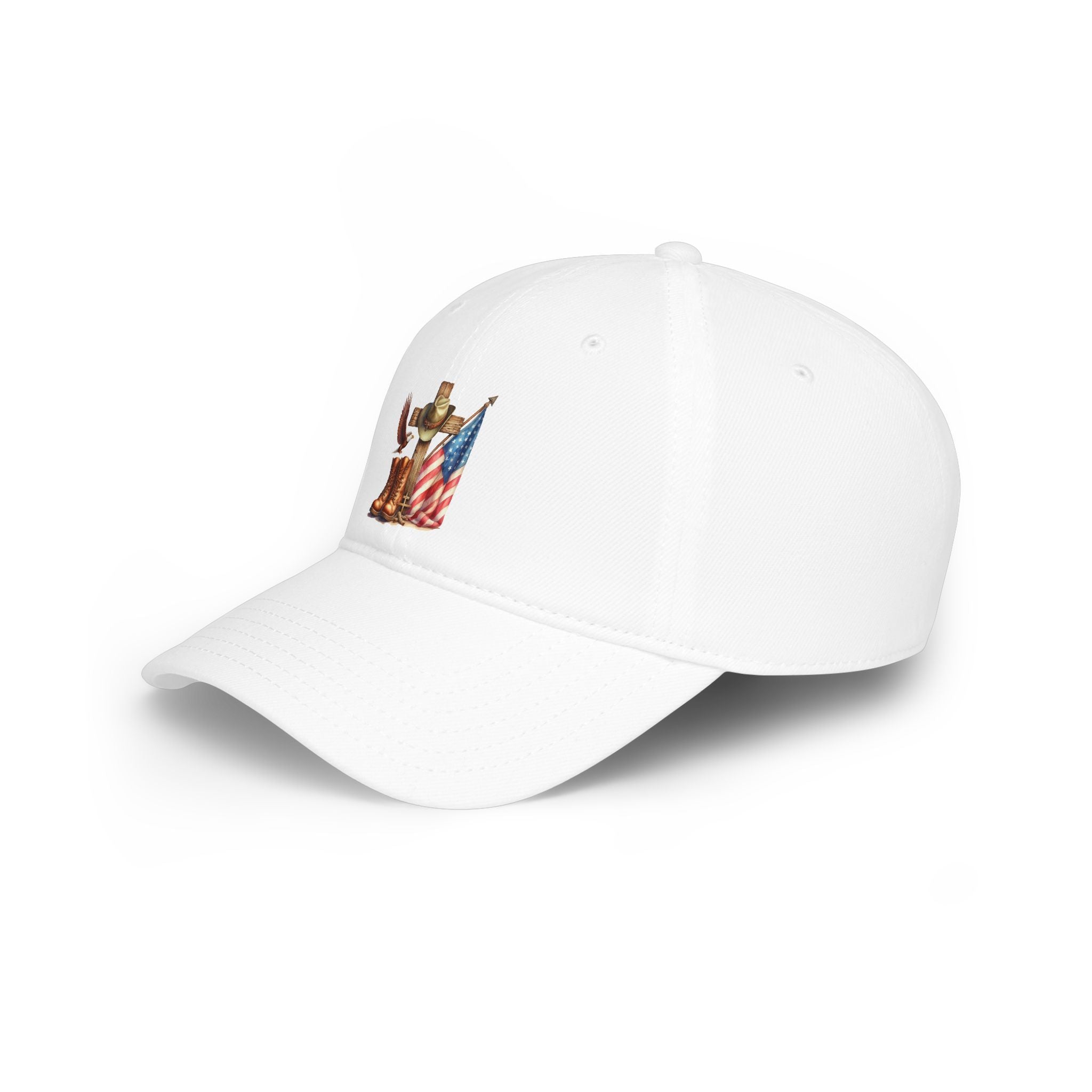 Patriotic Cowboy Hat Cap – American Flag & Western Boots Embroidered Baseball Cap
