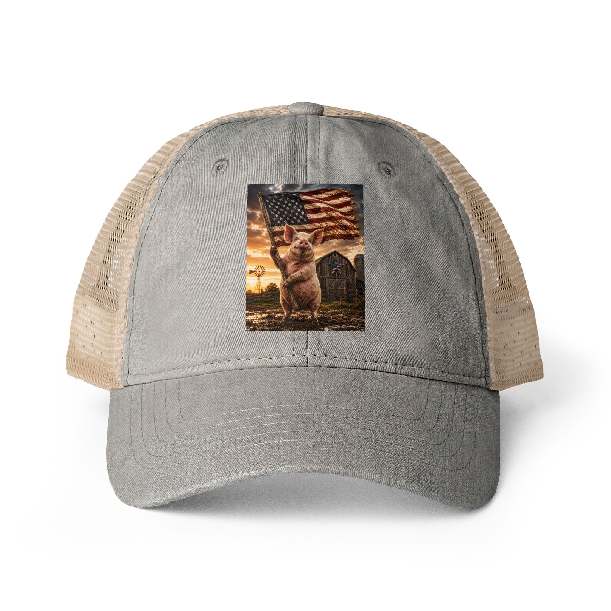Women's Washed Mesh-Back Cap
