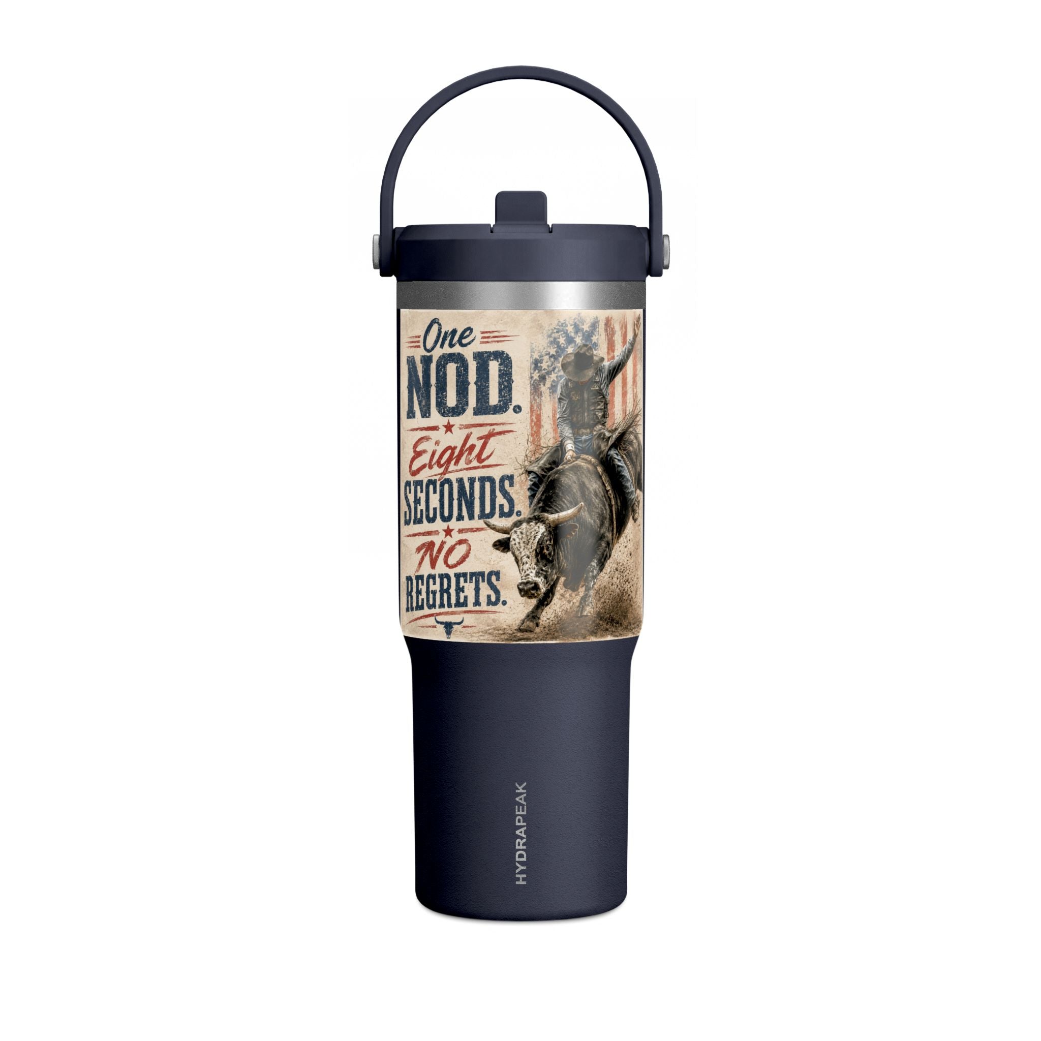 Nomad Tumbler 32oz - 'One Nod, Eight Seconds, No Regrets' Travel Tumbler