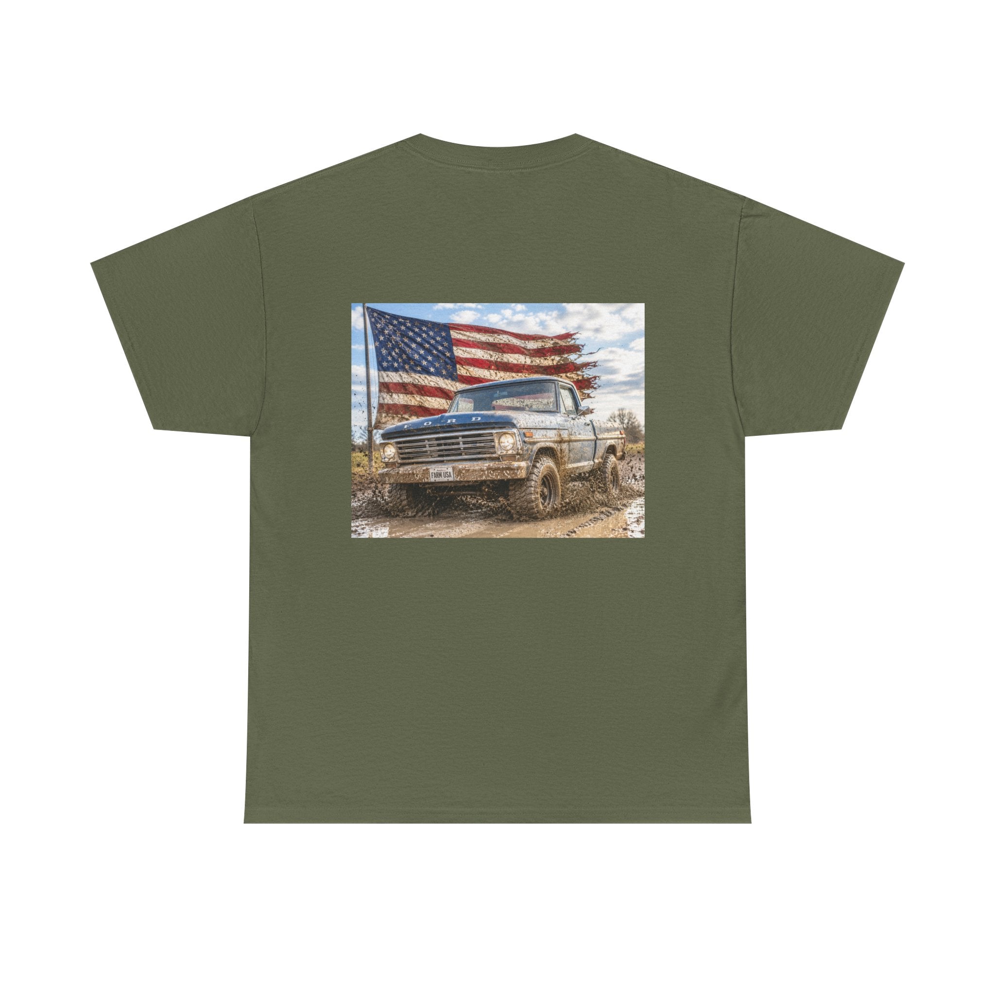 Patriotic Truck T-Shirt — American Flag Off-Road Graphic Tee