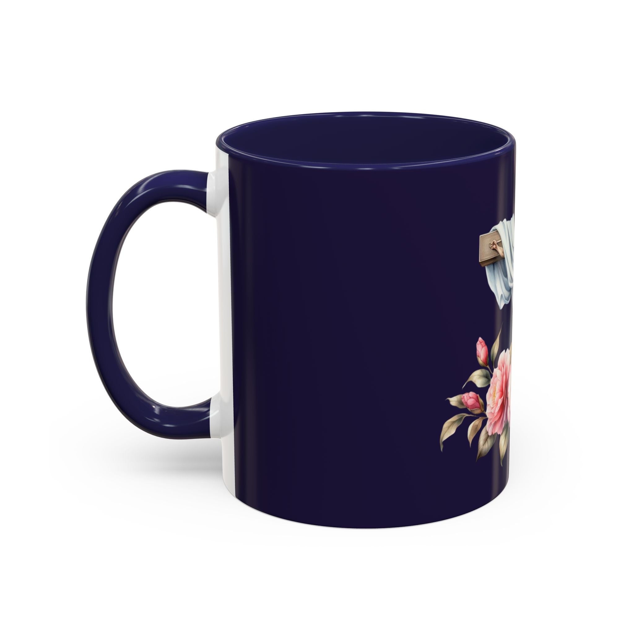 Easter Cross Coffee Mug — Floral Crucifix Accent Mug (11/15 oz)