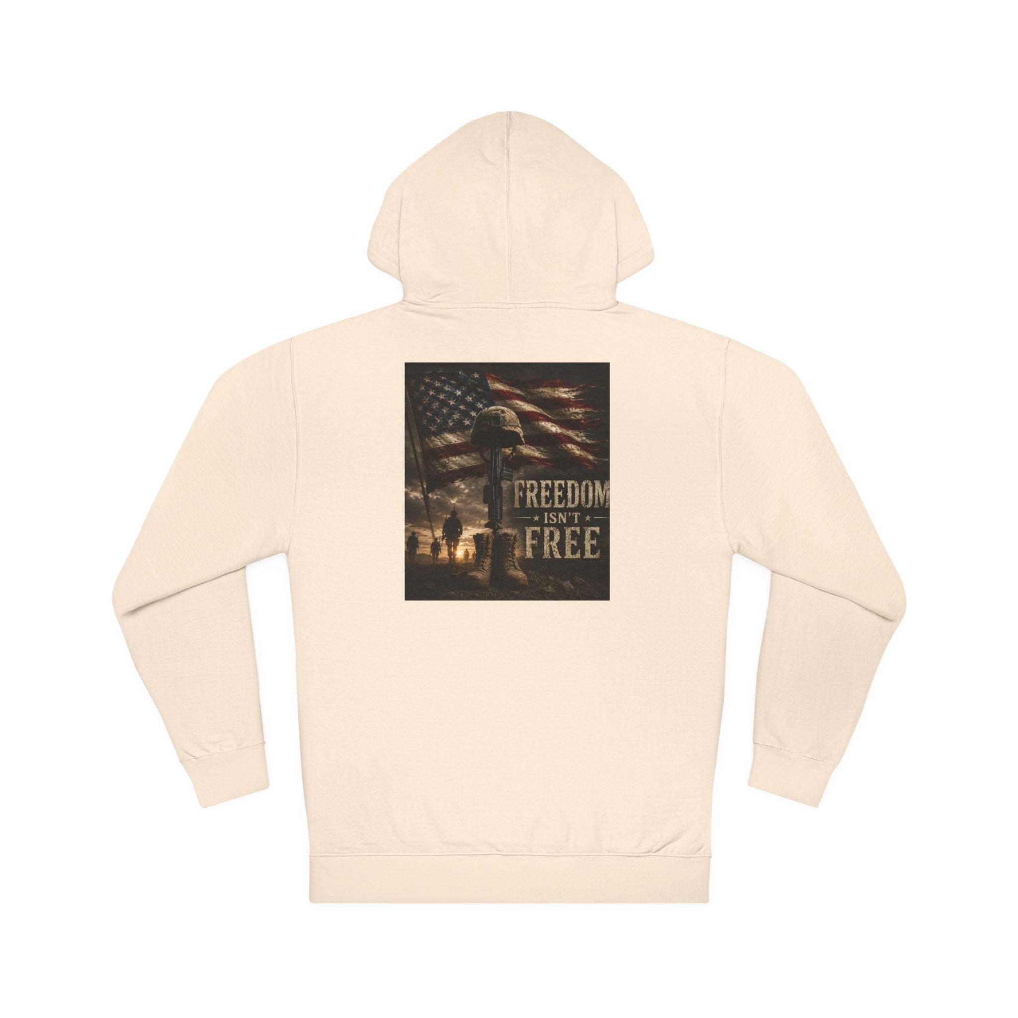 Patriotic Freedom Hoodie – American Flag 'Freedom Isn’t Free' Graphic Hoodie