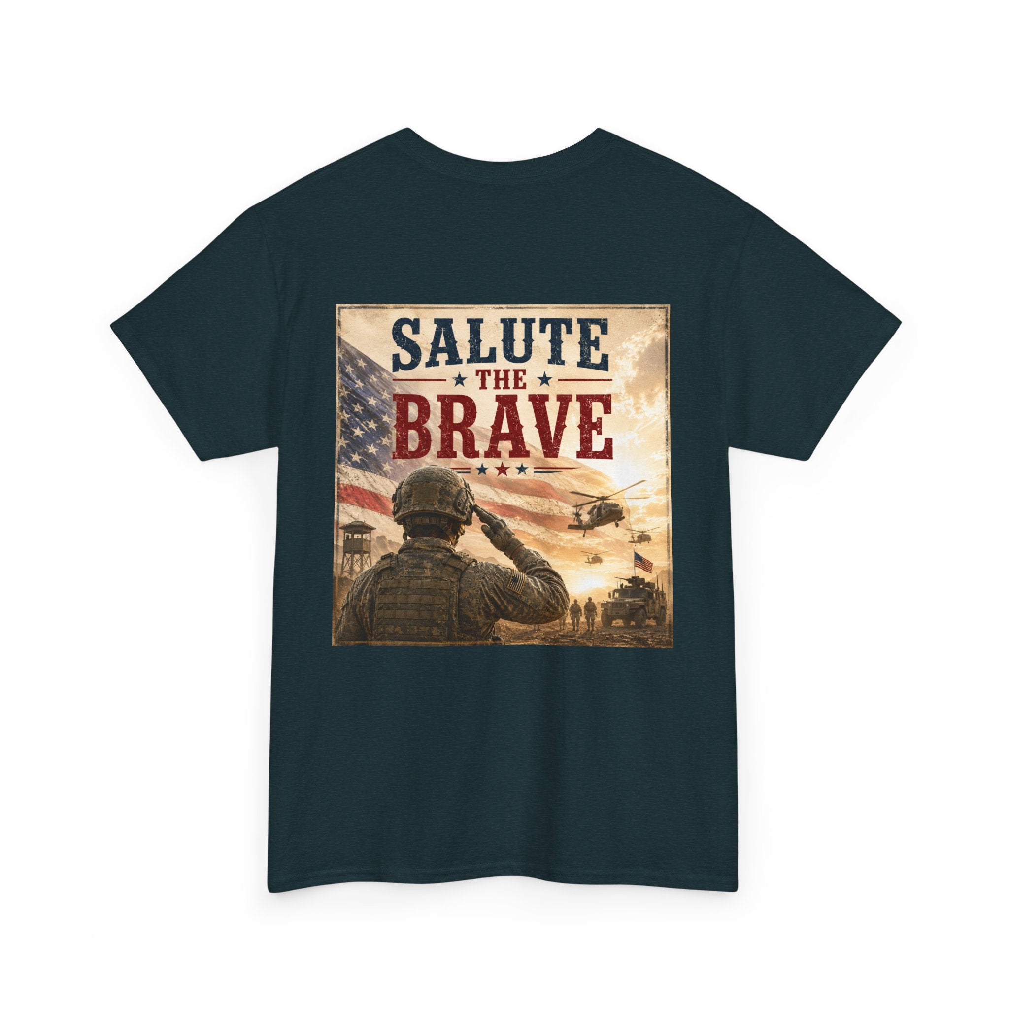 Salute The Brave Military Tribute T-Shirt — Veterans Day Patriotic Tee