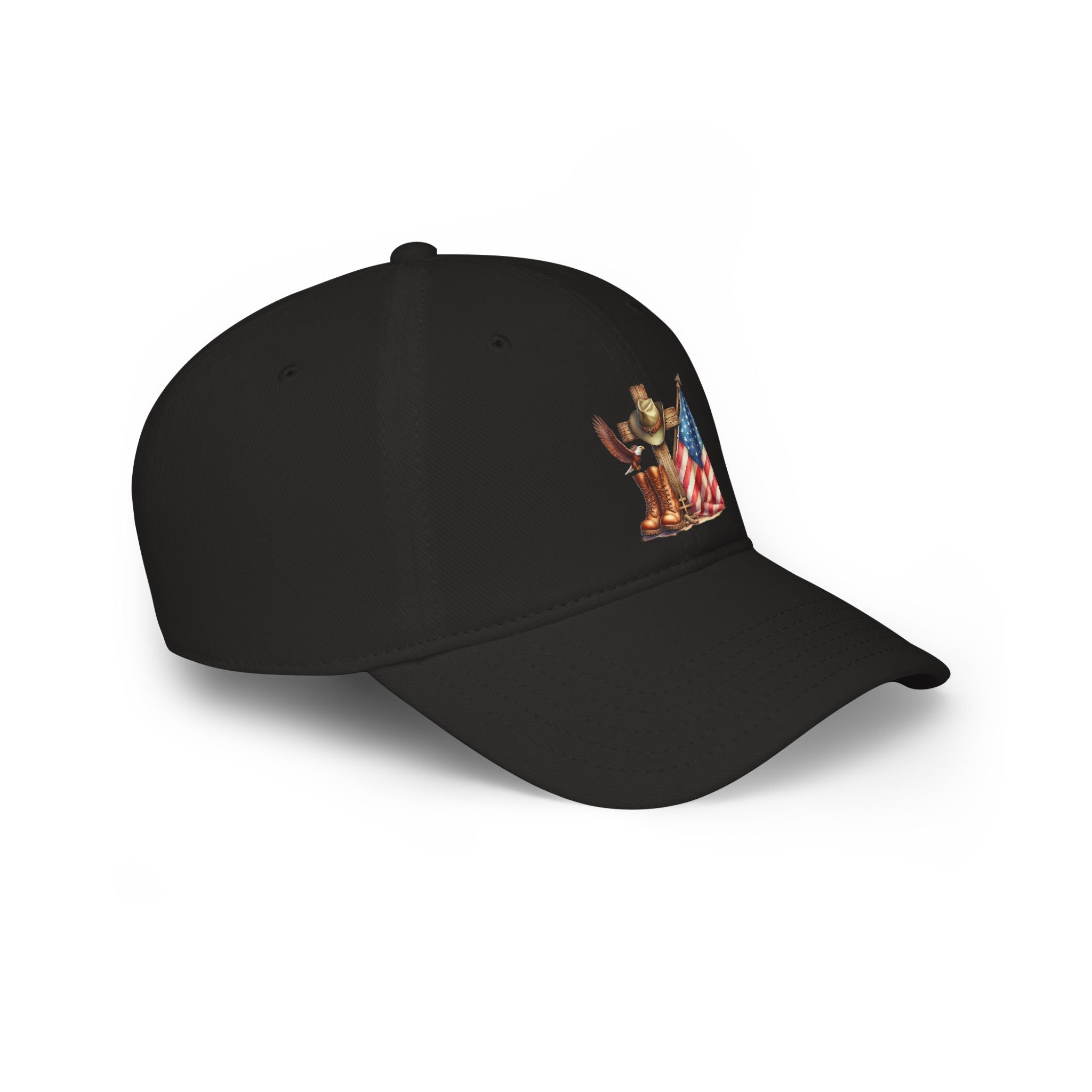 Patriotic Cowboy Hat Cap – American Flag & Western Boots Embroidered Baseball Cap