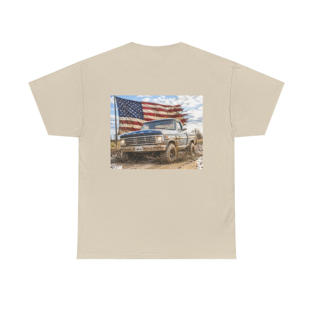 Patriotic Truck T-Shirt — American Flag Off-Road Graphic Tee