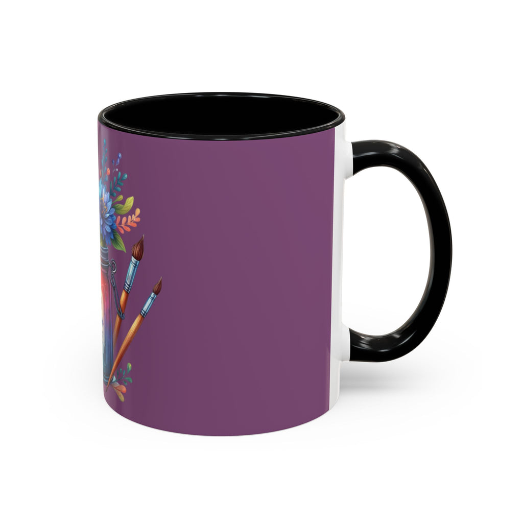 Faith & Love Floral Accent Coffee Mug — Colorful Candle Jar Design (11/15oz)