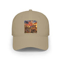 Patriotic Firefighter Scene Baseball Cap — American Flag Firefighter Tribute Hat