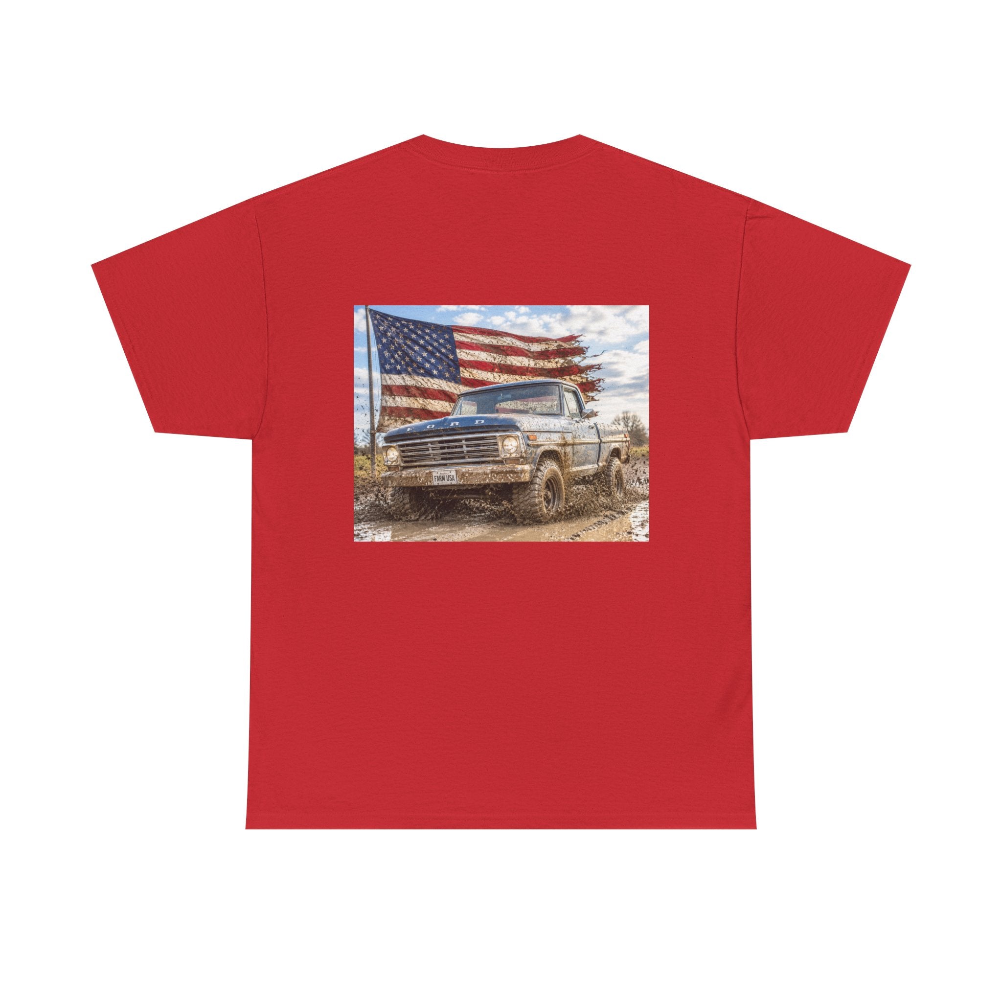 Patriotic Truck T-Shirt — American Flag Off-Road Graphic Tee