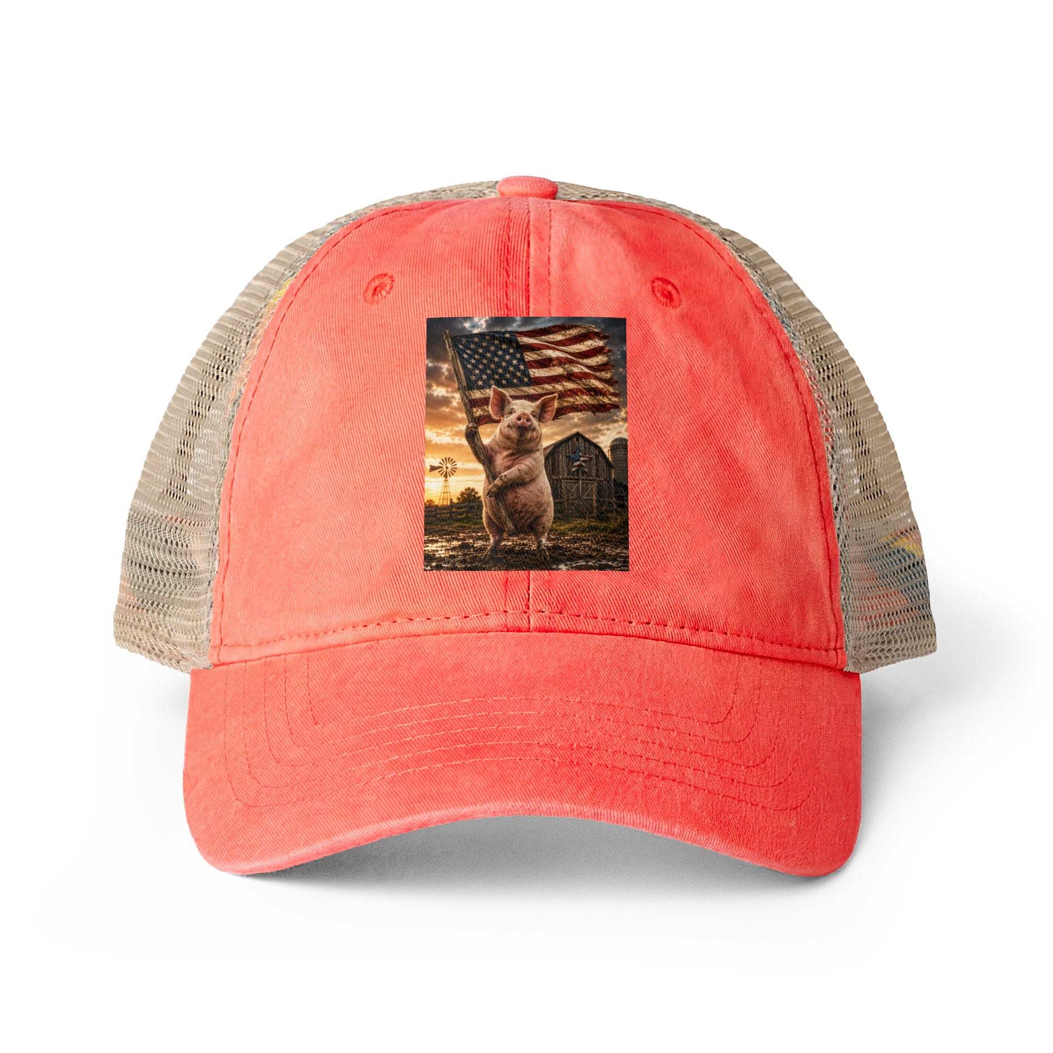 Women's Washed Mesh-Back Cap