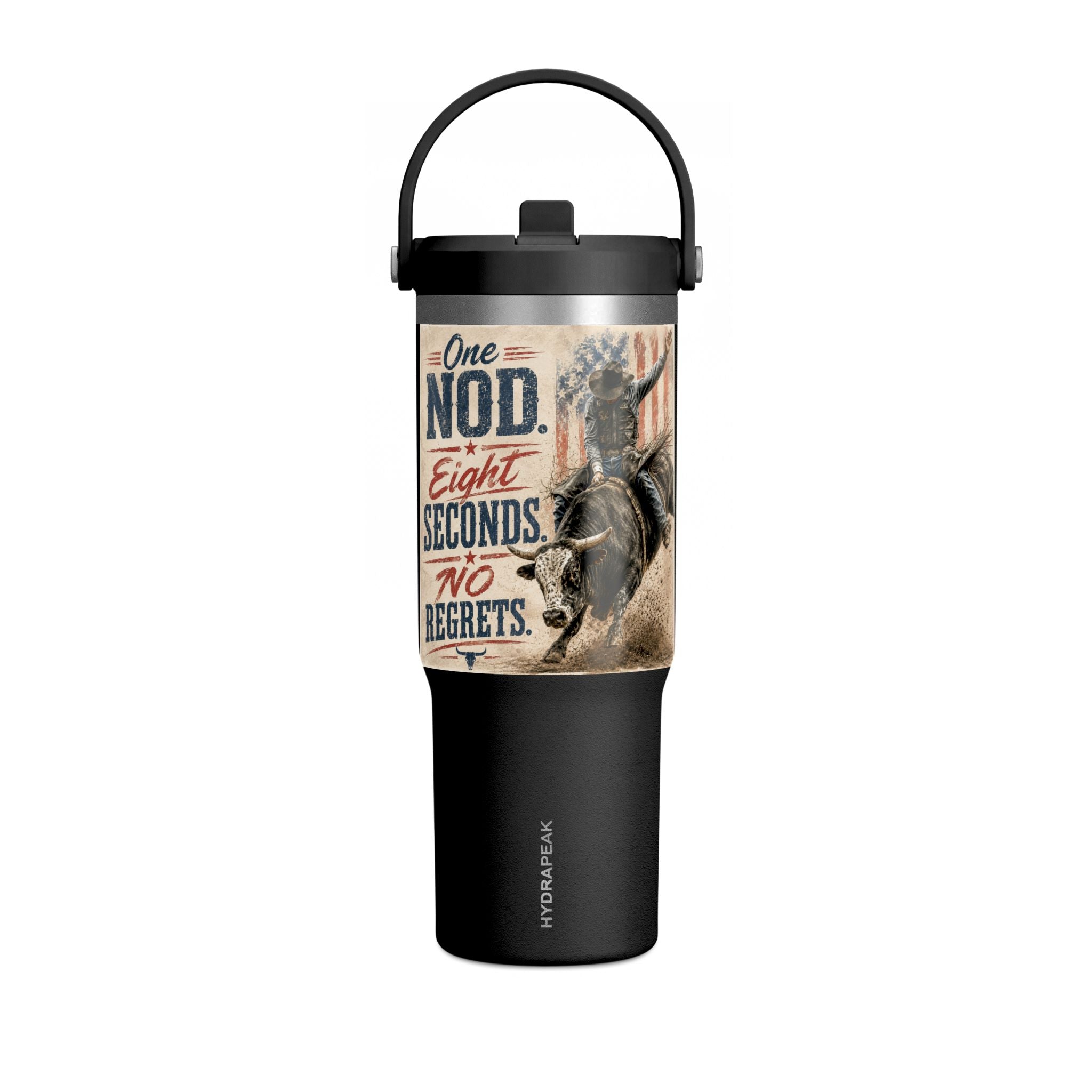 Nomad Tumbler 32oz - 'One Nod, Eight Seconds, No Regrets' Travel Tumbler