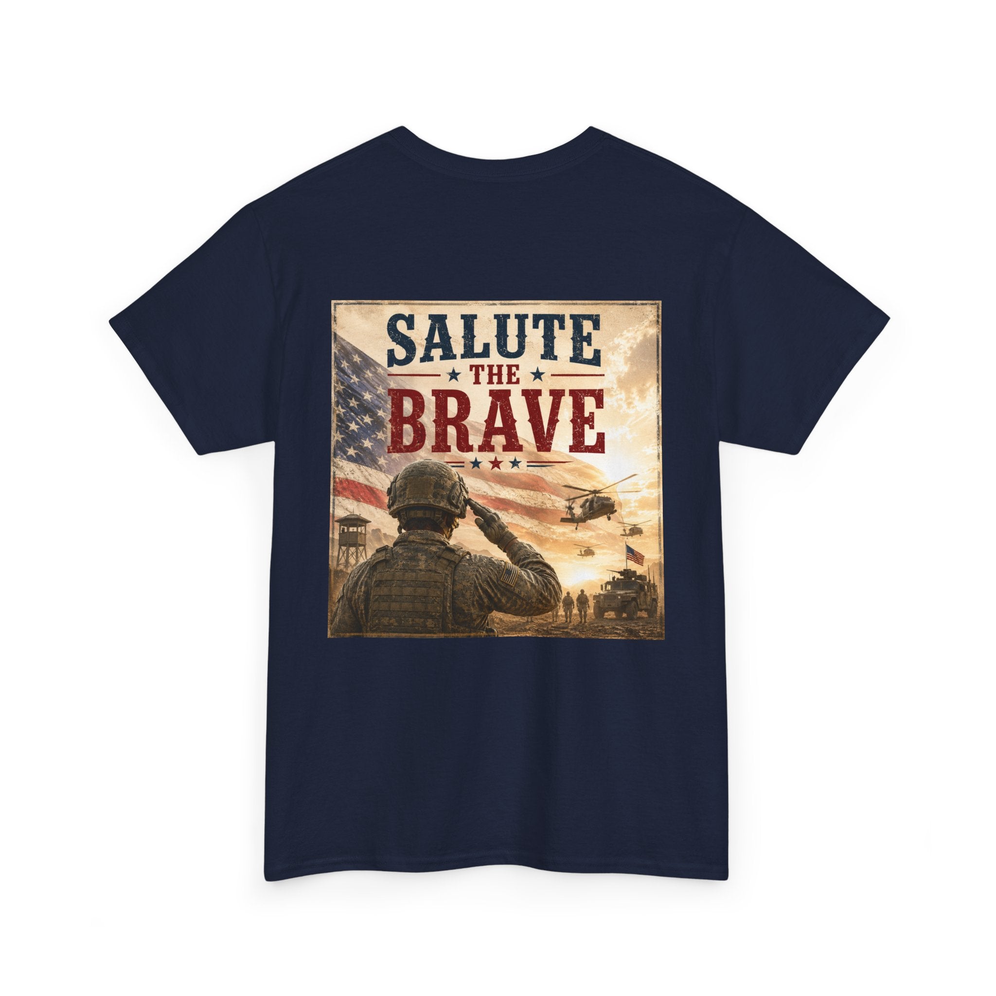 Salute The Brave Military Tribute T-Shirt — Veterans Day Patriotic Tee