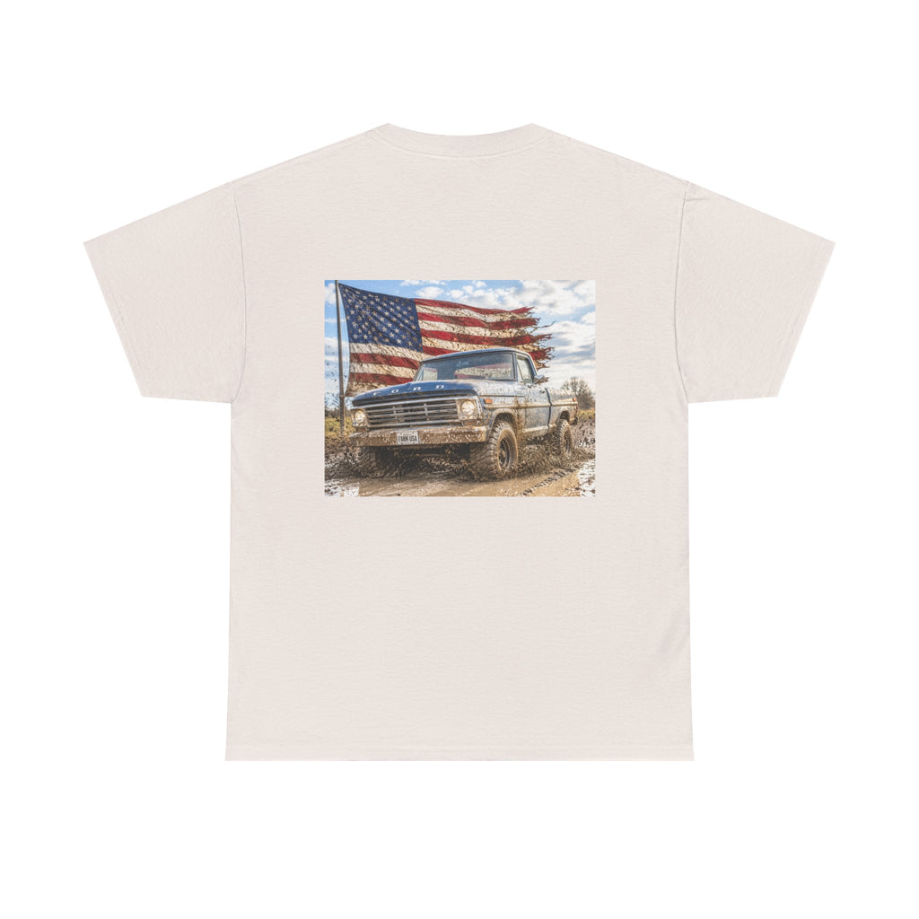 Patriotic Truck T-Shirt — American Flag Off-Road Graphic Tee