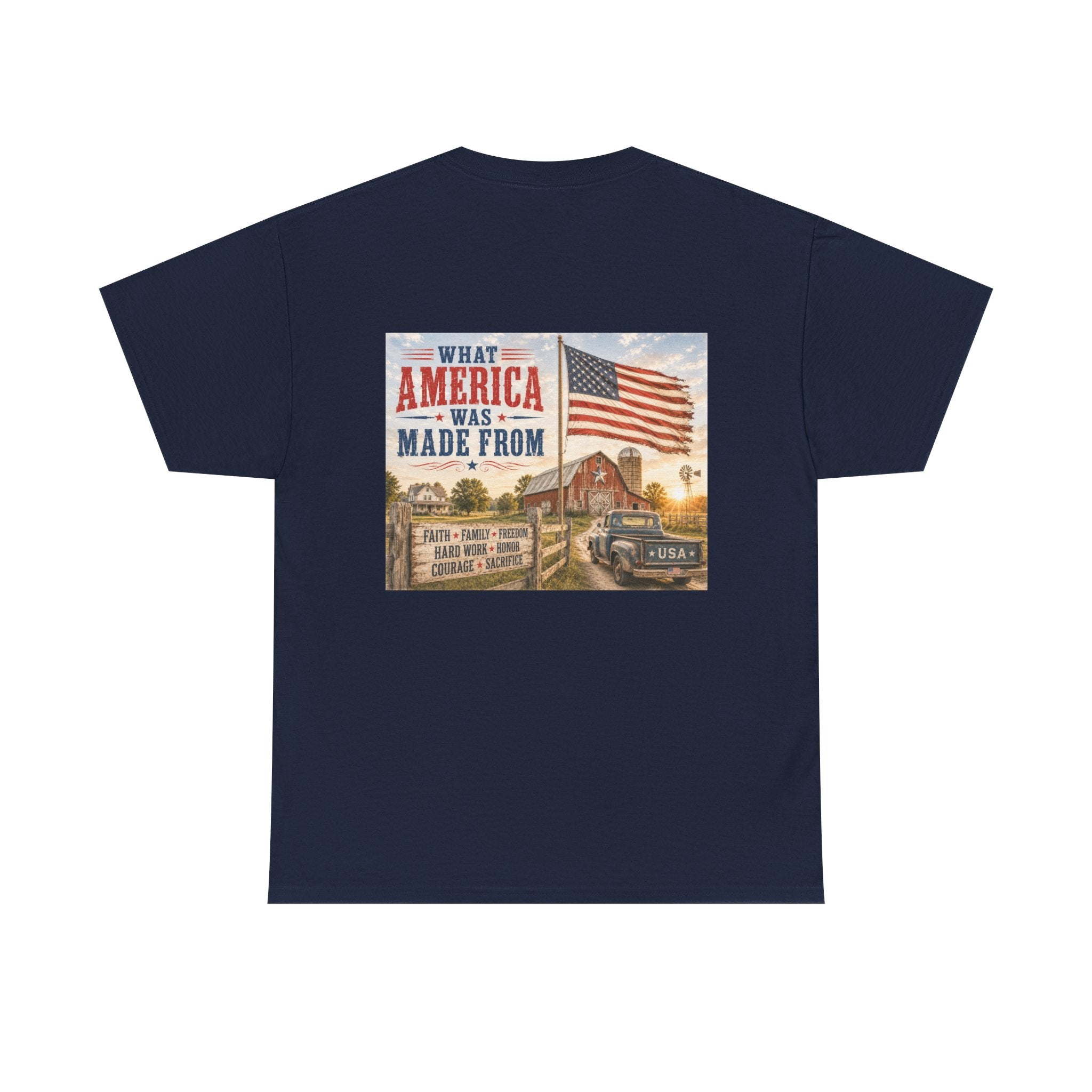 Vintage 'What America Was Made From' Tee - Patriotic Americana Graphic T-Shirt