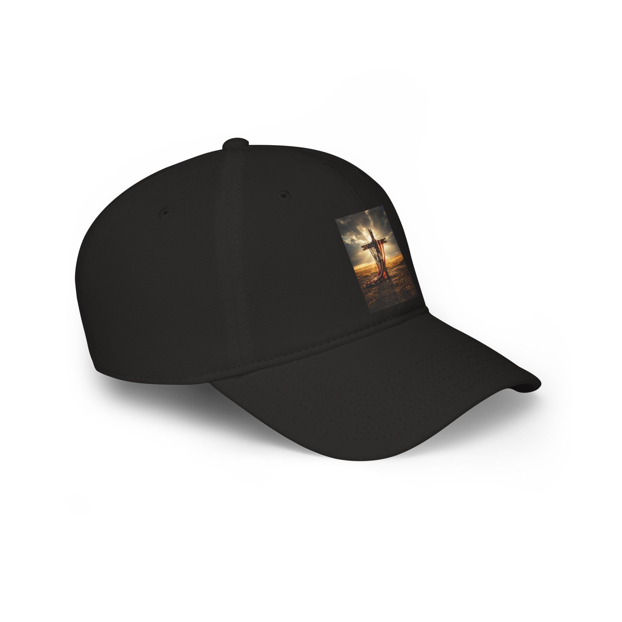 Crucifix Sunset Baseball Cap — Christian Faith Low Profile Hat