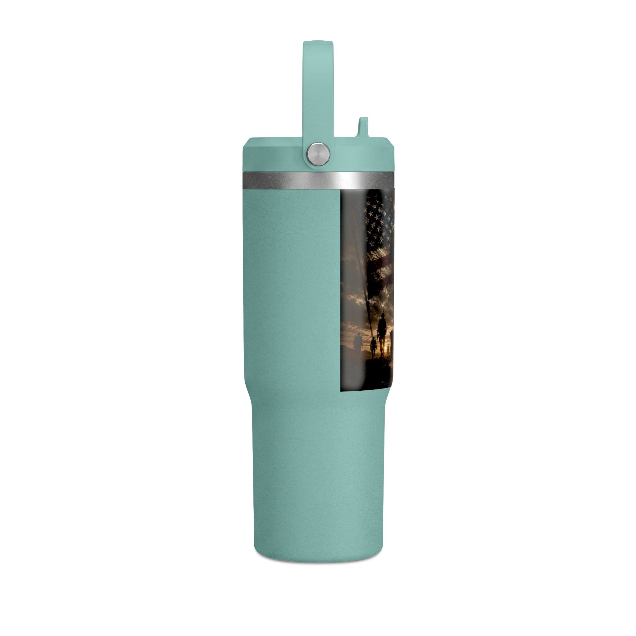 32oz Nomad Tumbler — Patriotic "Freedom Isn’t Free" Military Travel Tumbler