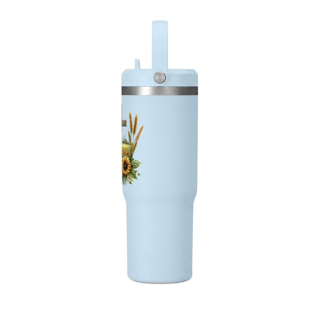 Sunflower Cross 32oz Tumbler – Christian Faith Travel Mug