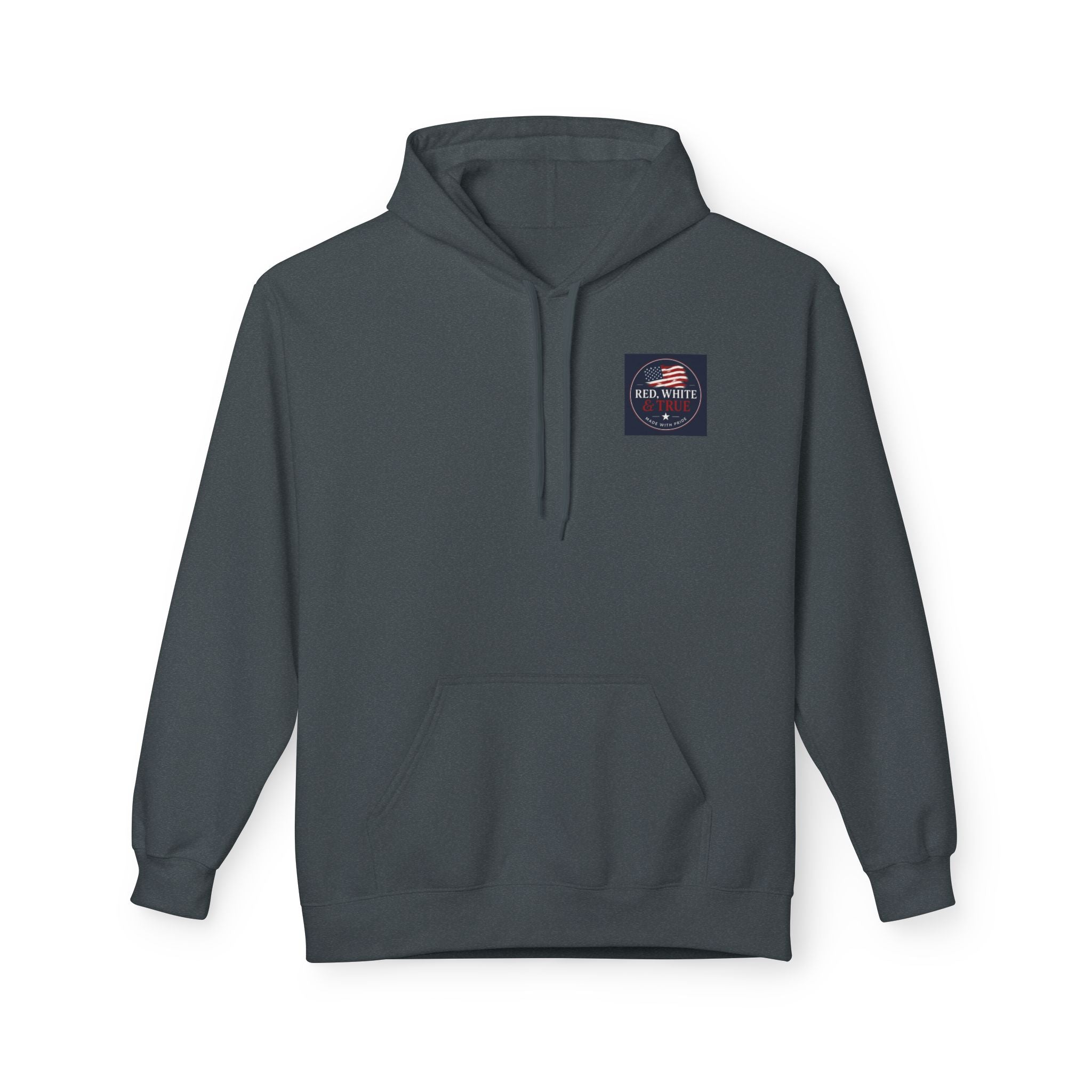 Red White & True Hoodie — Patriotic Cross Sunset Pullover