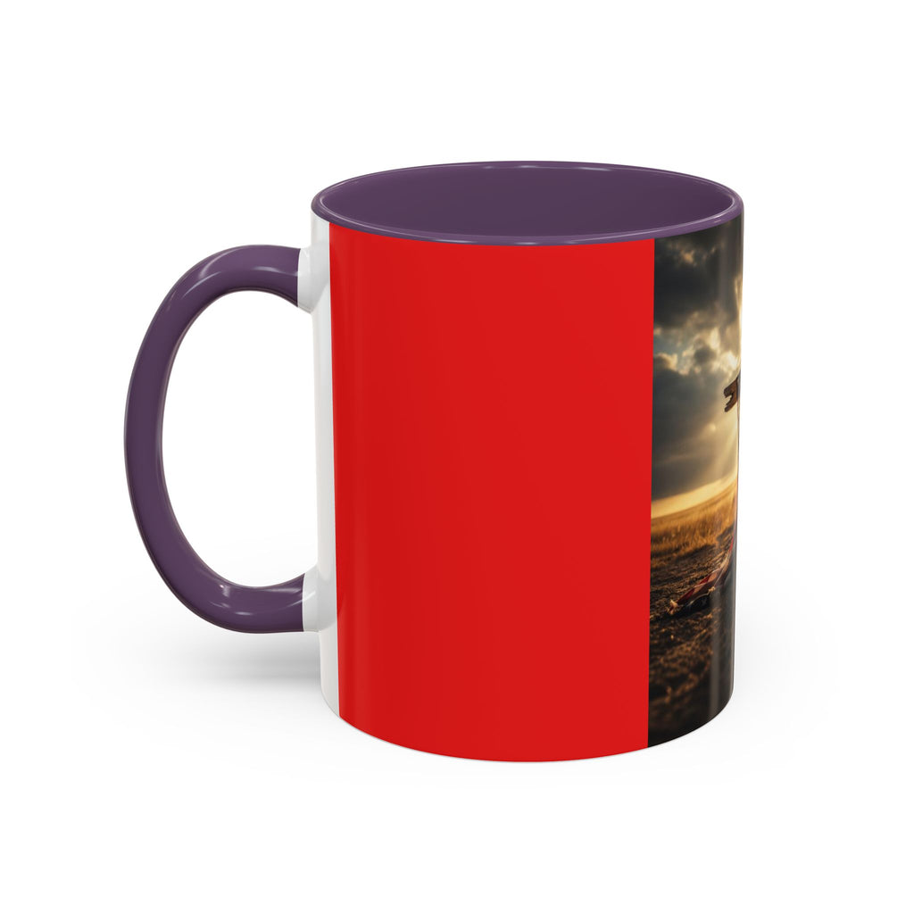 Patriotic Cross Coffee Mug – American Flag Christian Faith 11/15oz Accent Mug