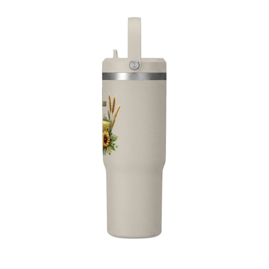 Sunflower Cross 32oz Tumbler – Christian Faith Travel Mug
