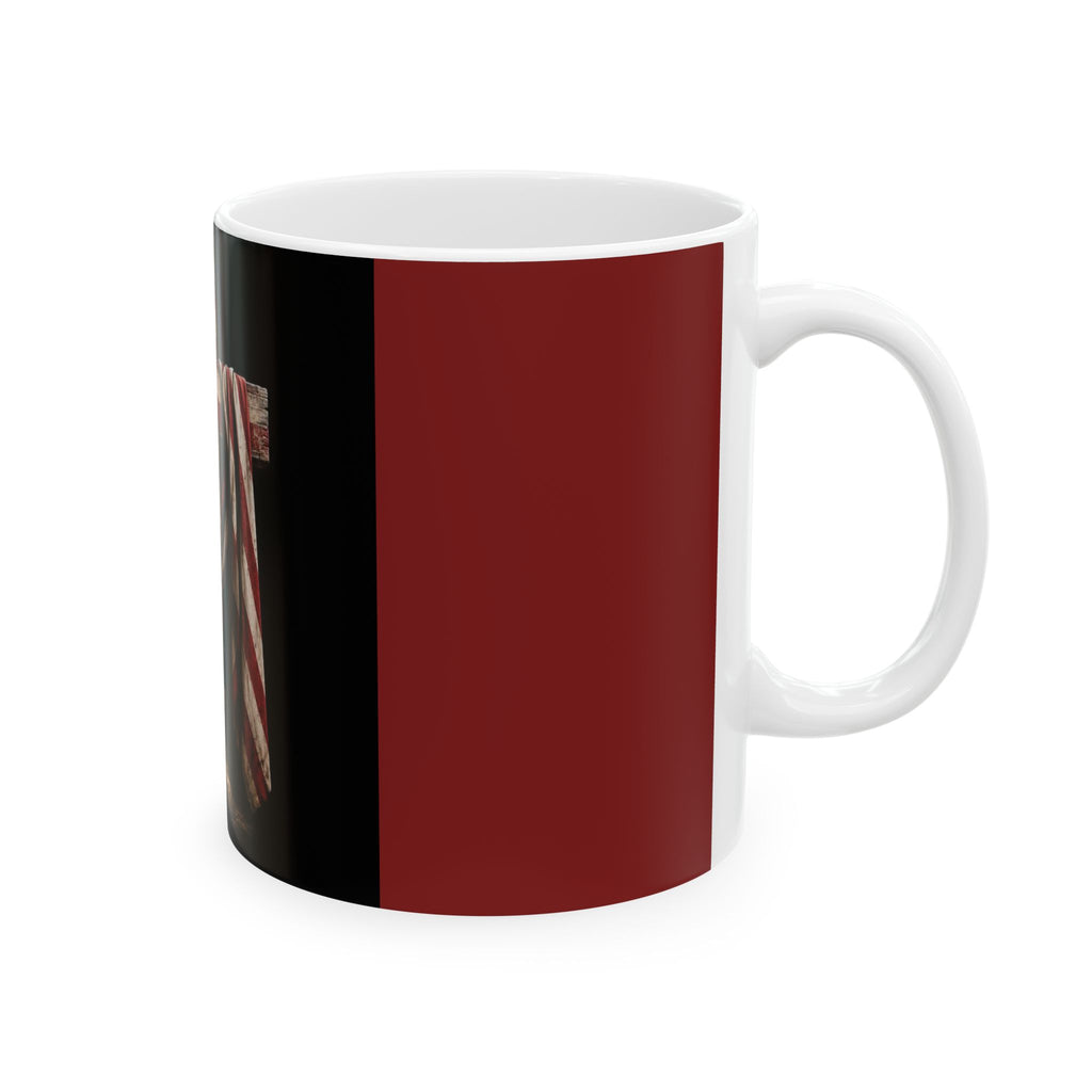 Veteran Memorial Mug — American Flag Battlefield Cross Coffee Cup (11oz/15oz)