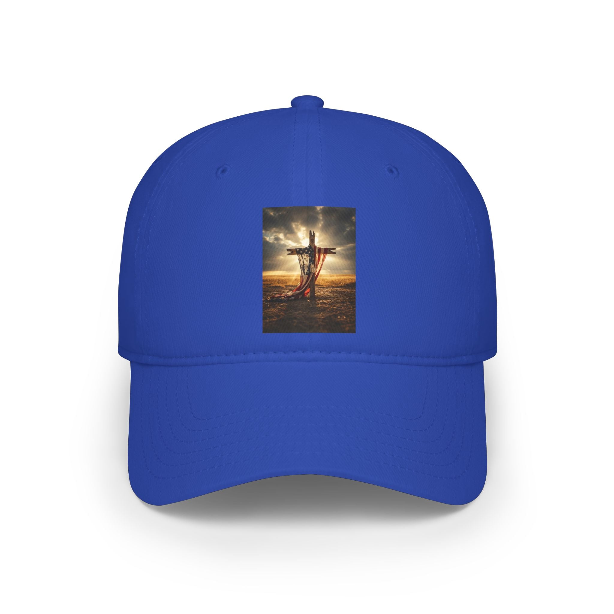 Crucifix Sunset Baseball Cap — Christian Faith Low Profile Hat