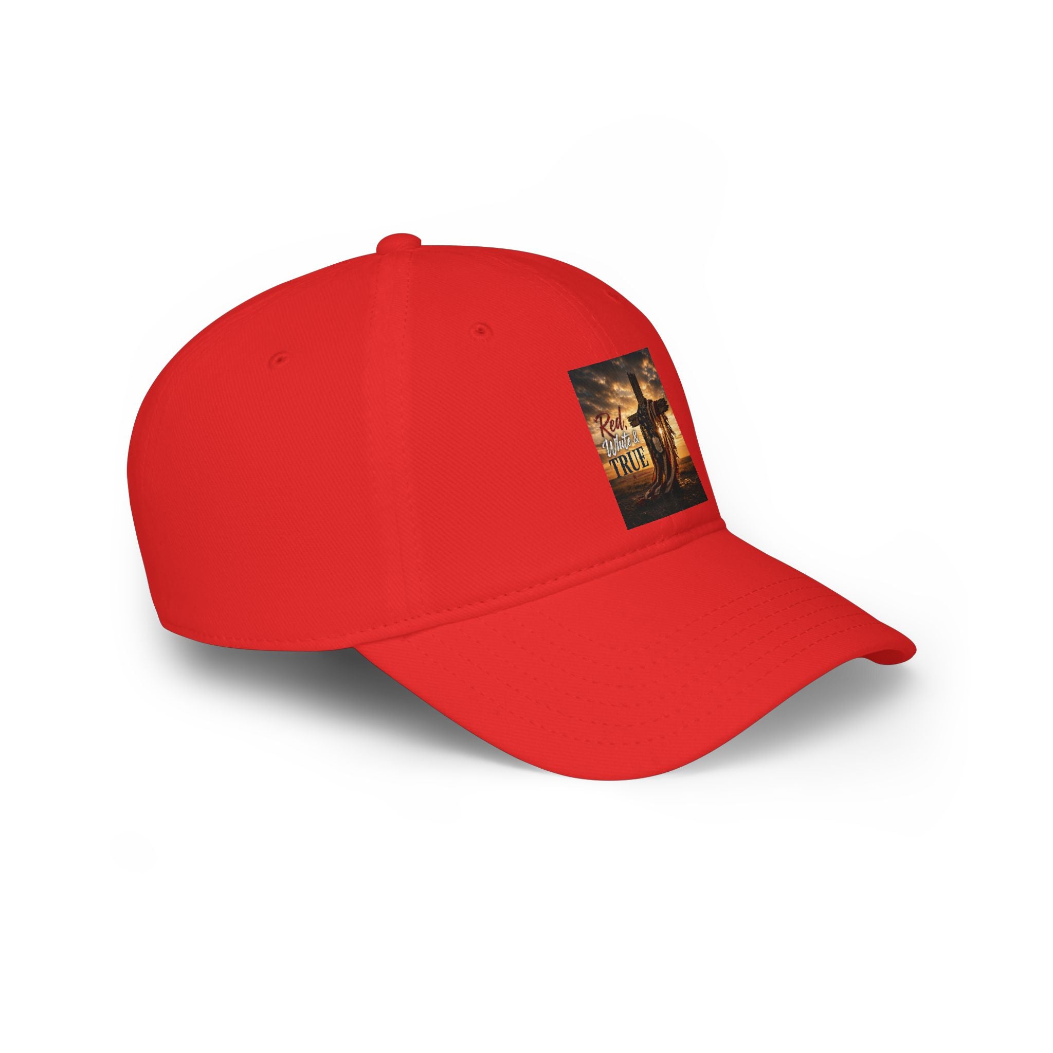 Low Profile Baseball Cap — 'Keep Faith True' Cowboy Sunset Embroidered Cap