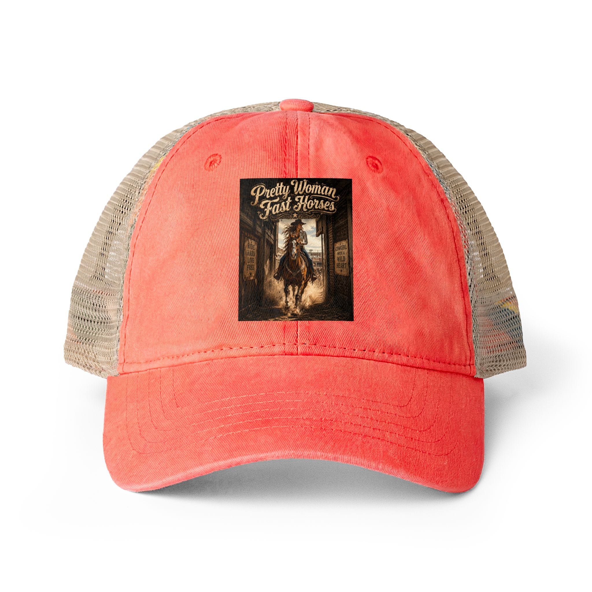 Women's Washed Mesh-Back Cap