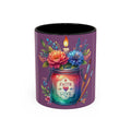 Faith & Love Floral Accent Coffee Mug — Colorful Candle Jar Design (11/15oz)