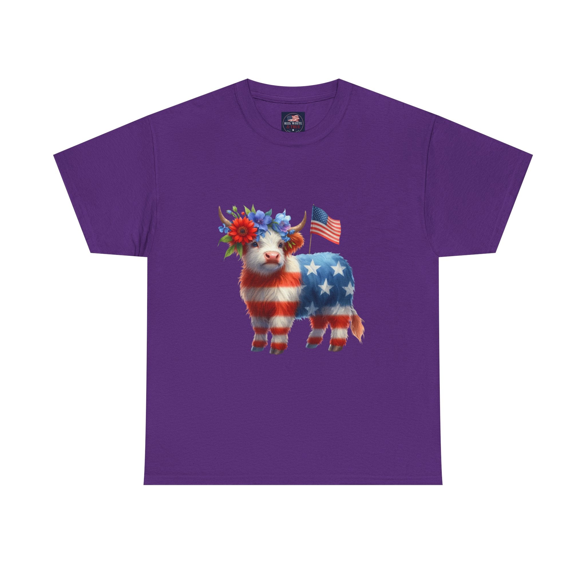 Patriotic American Flag Lamb T-Shirt — Cute Fourth of July Farm Animal Tee