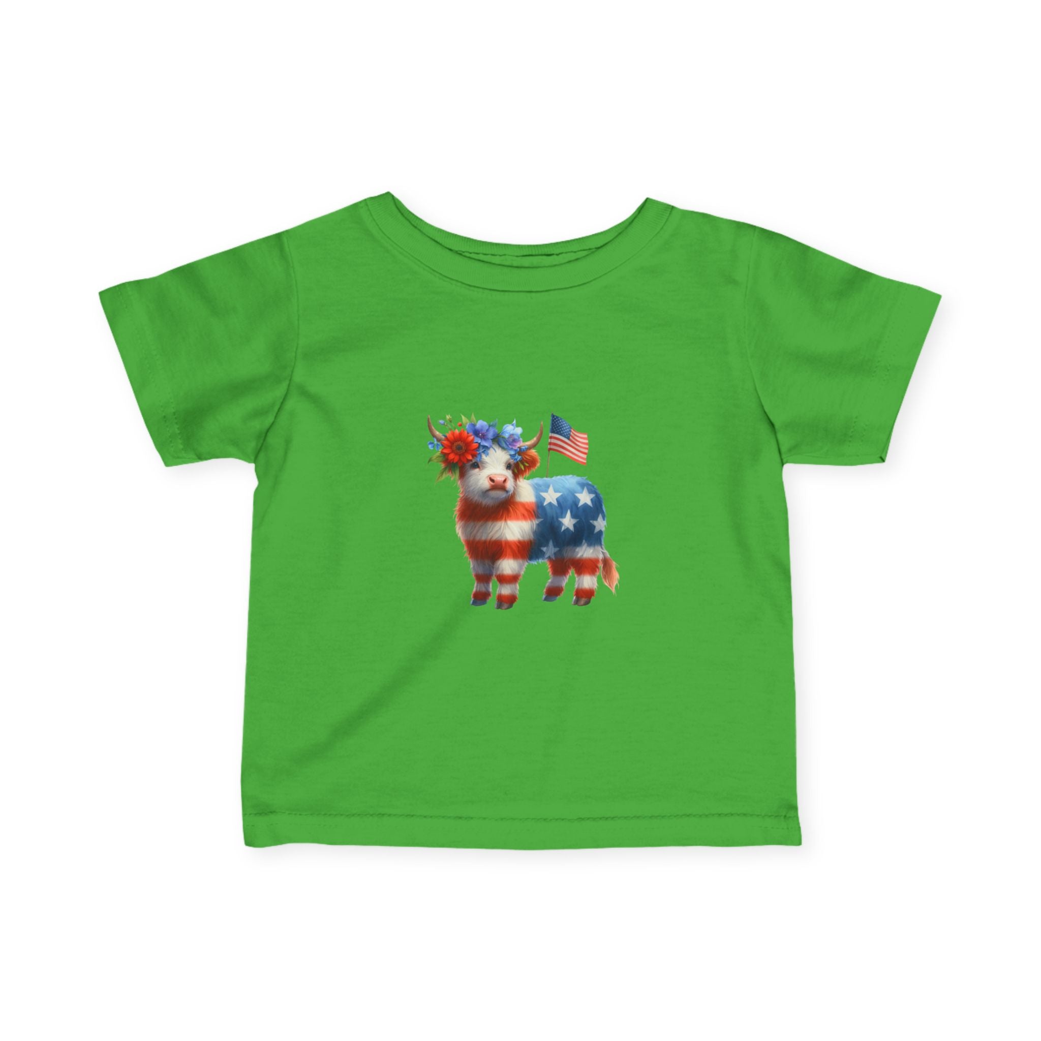 Infant Tee – American Flag Donkey Baby Shirt (Patriotic Fourth of July)