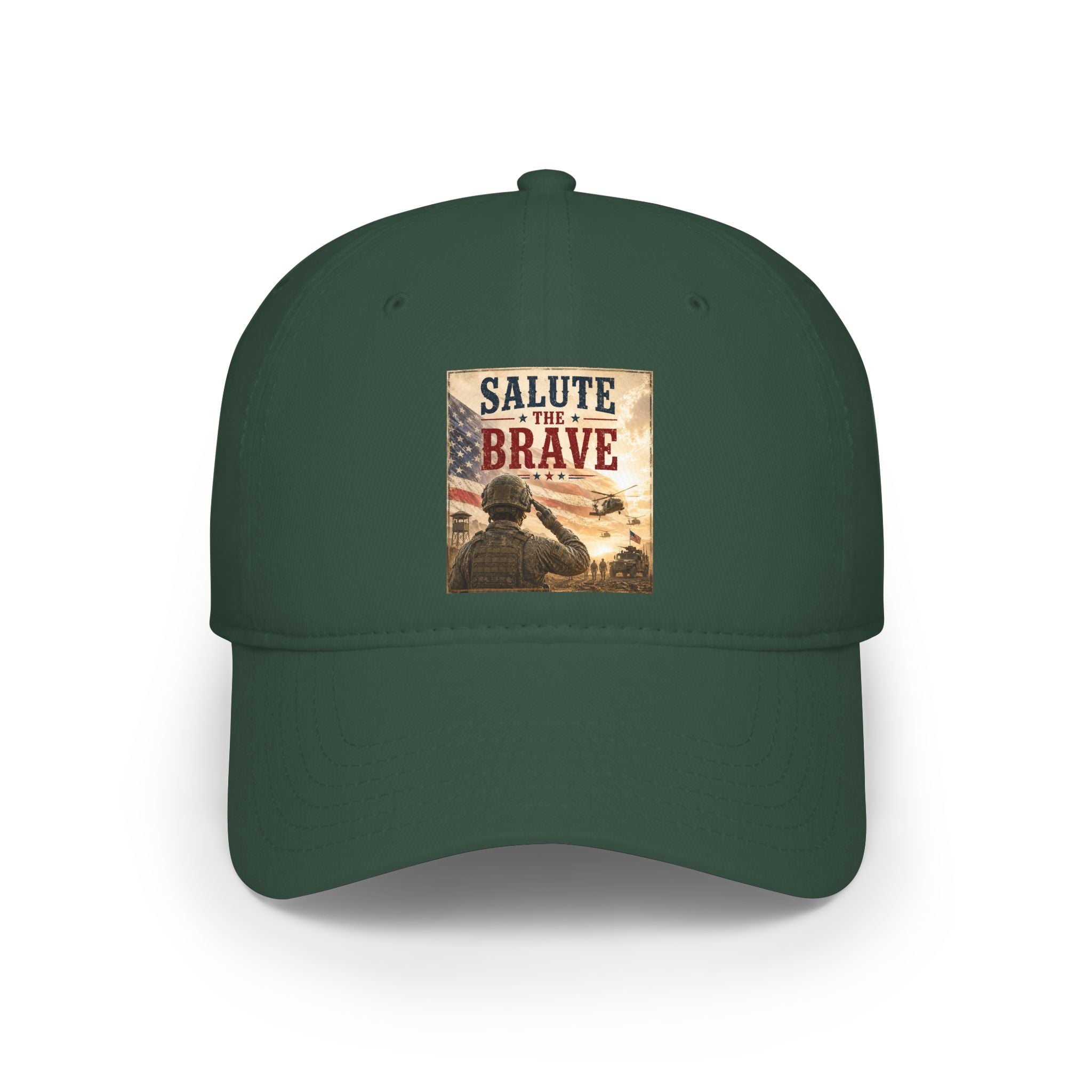 Salute the Brave Cap - Patriotic Military Tribute Baseball Hat