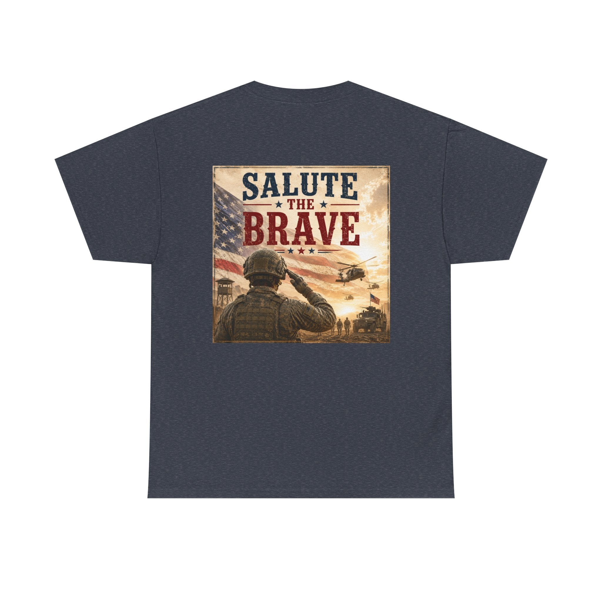 Salute The Brave Military Tribute T-Shirt — Veterans Day Patriotic Tee