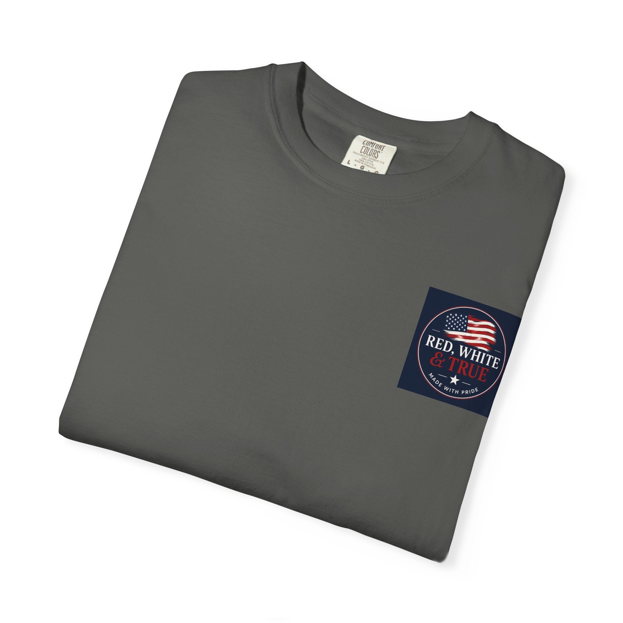 American Flag Cross T-Shirt — Patriotic 'Red White' Memorial Graphic