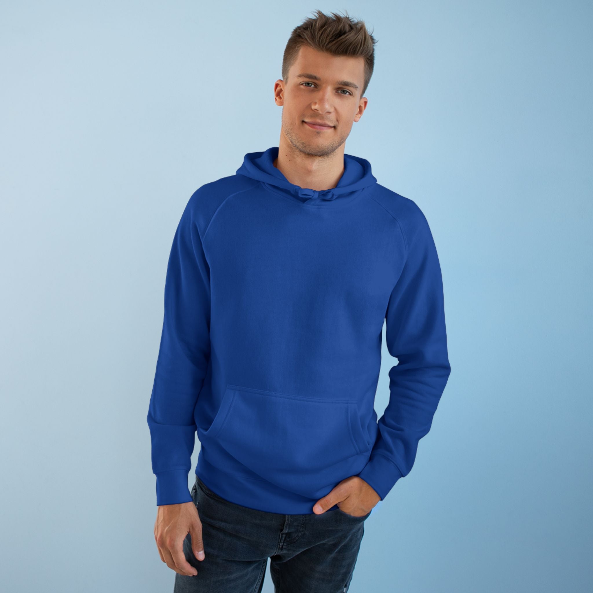 American Flag Cross Hoodie — Patriotic Skull & Wings Back Graphic