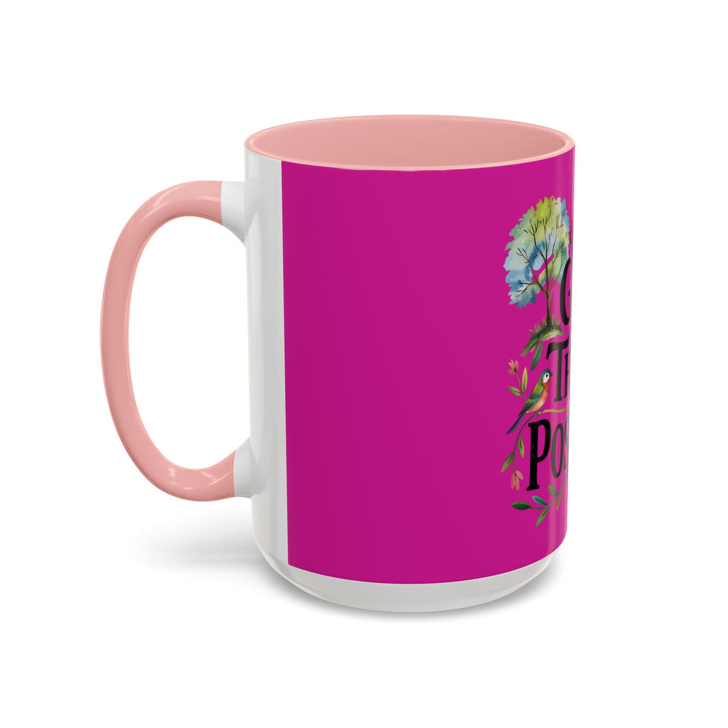 Inspirational Coffee Mug — "With God All Things Are Possible" Floral Accent