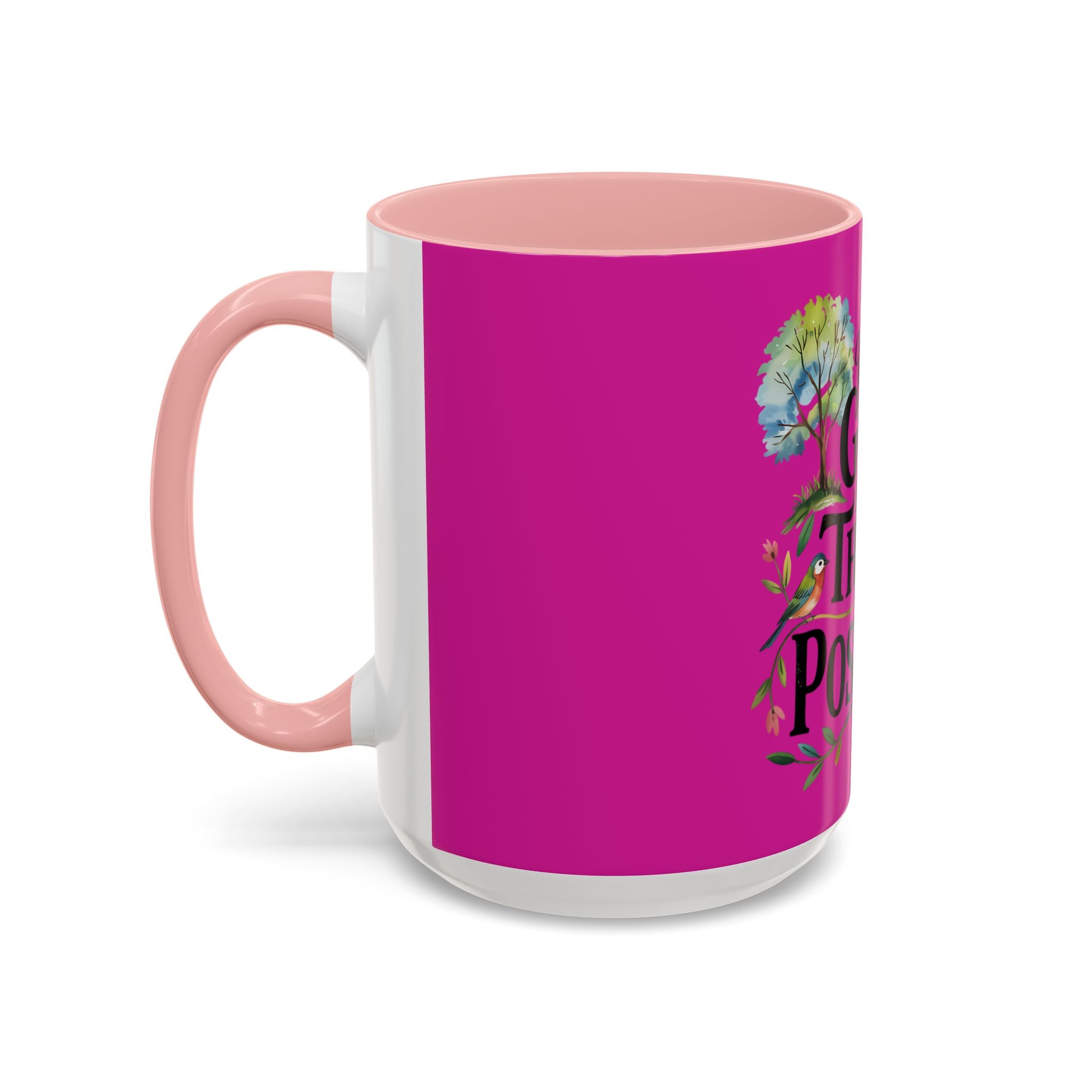 Inspirational Coffee Mug — "With God All Things Are Possible" Floral Accent