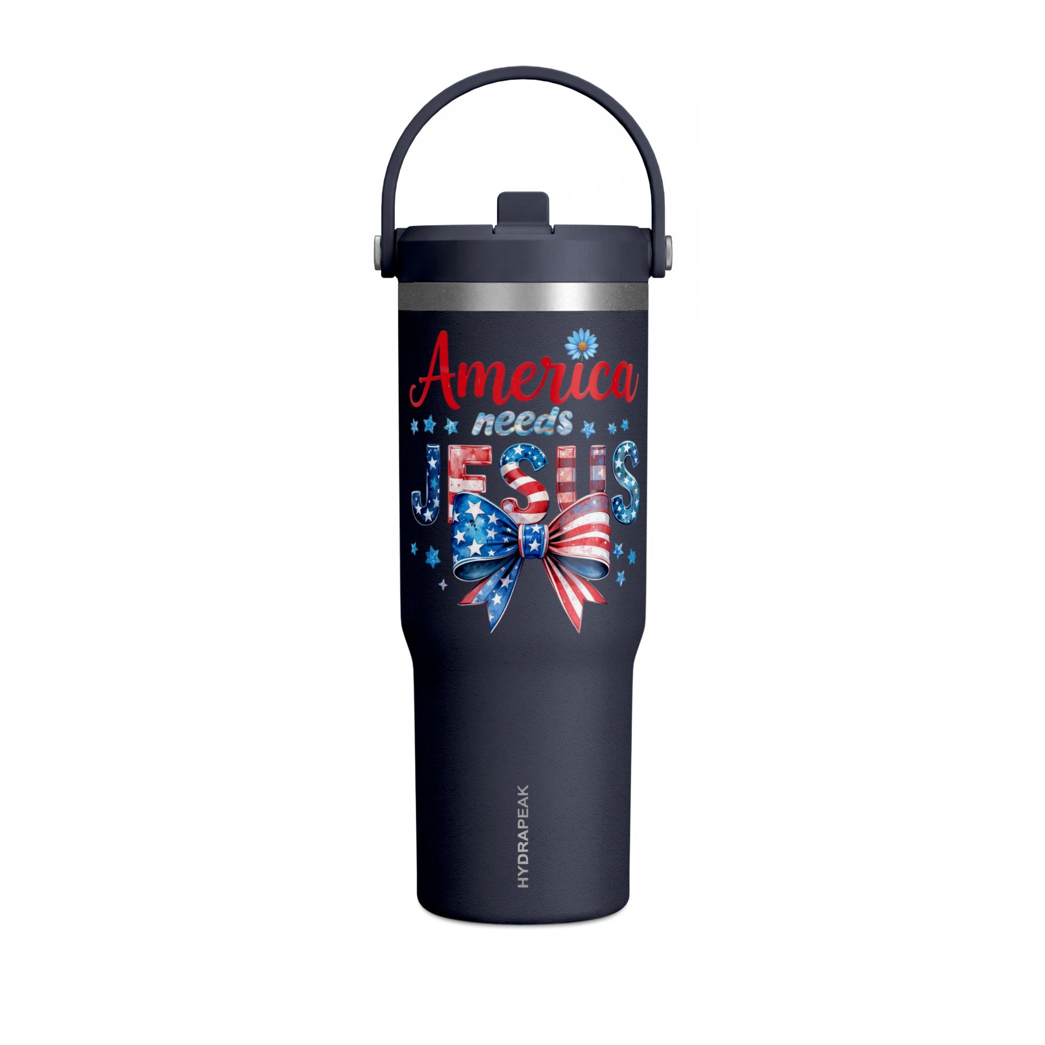 America Needs Jesus 32oz Nomad Tumbler – Patriotic Insulated Travel Mug