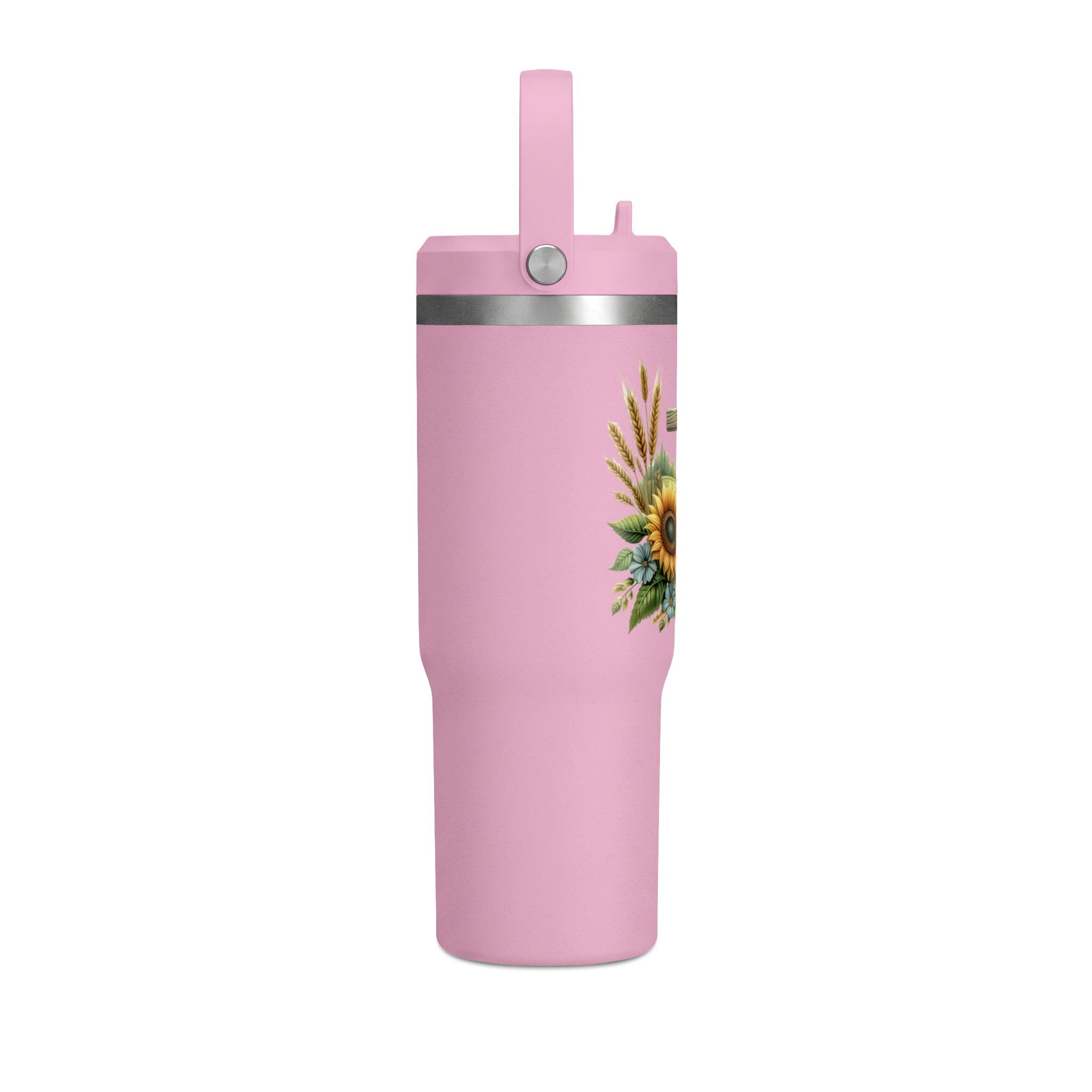 Sunflower Cross 32oz Tumbler – Christian Faith Travel Mug