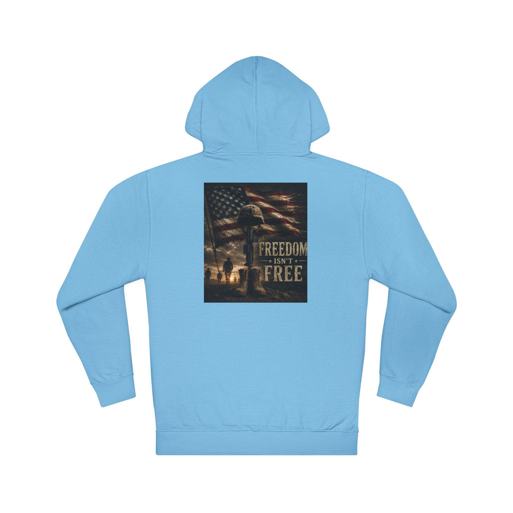 Patriotic Freedom Hoodie – American Flag 'Freedom Isn’t Free' Graphic Hoodie