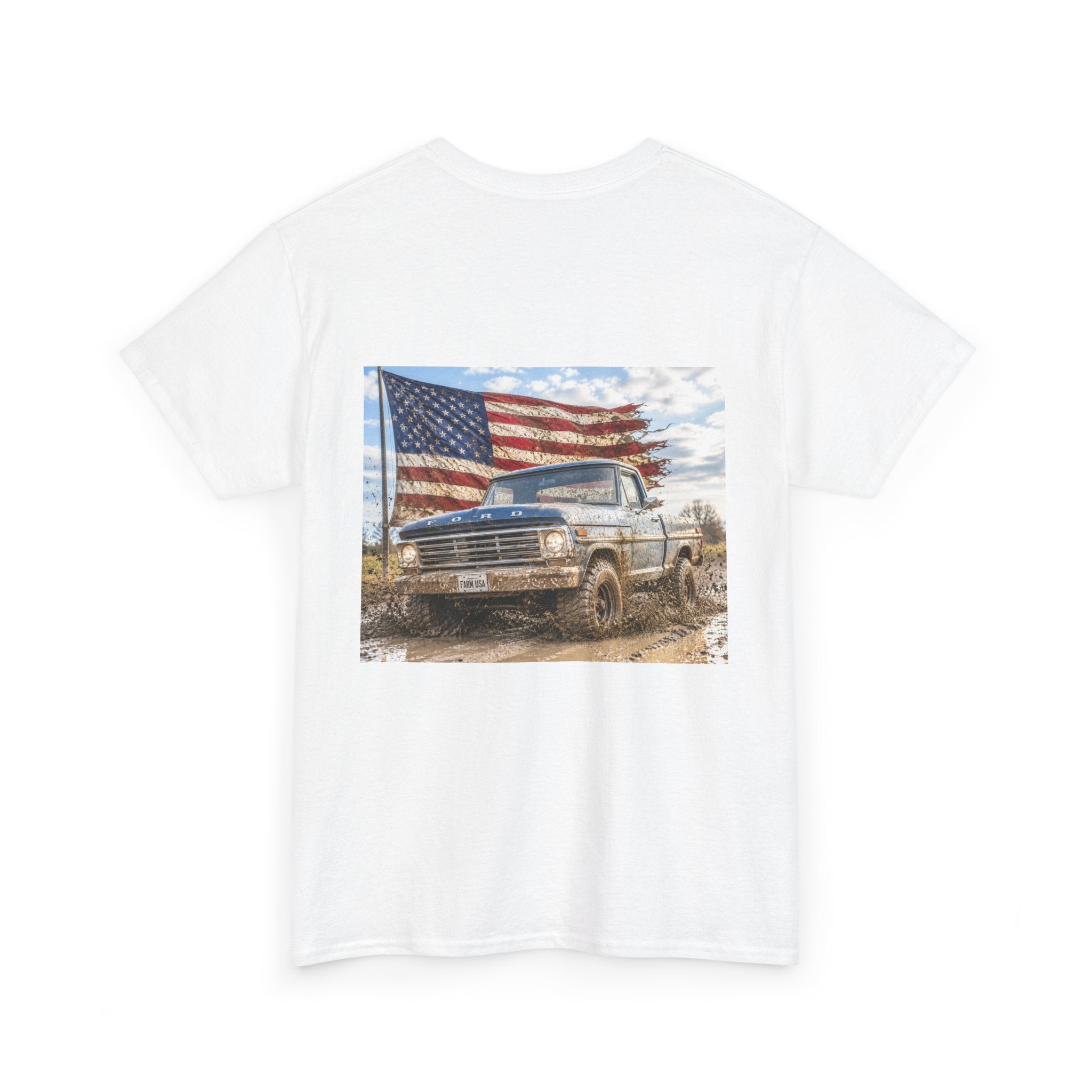 Patriotic Truck T-Shirt — American Flag Off-Road Graphic Tee