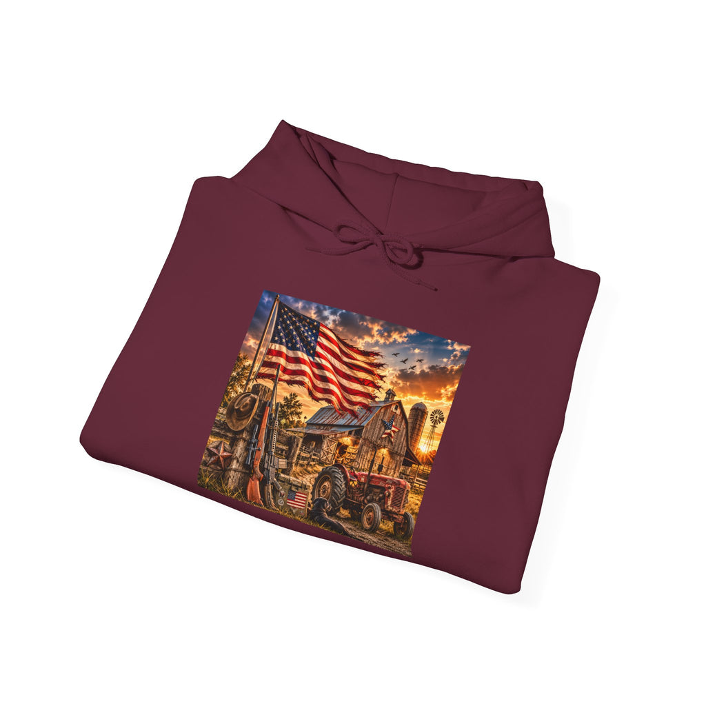 Patriotic Memorial Hoodie – American Flag Firefighter Tribute Sweatshirt