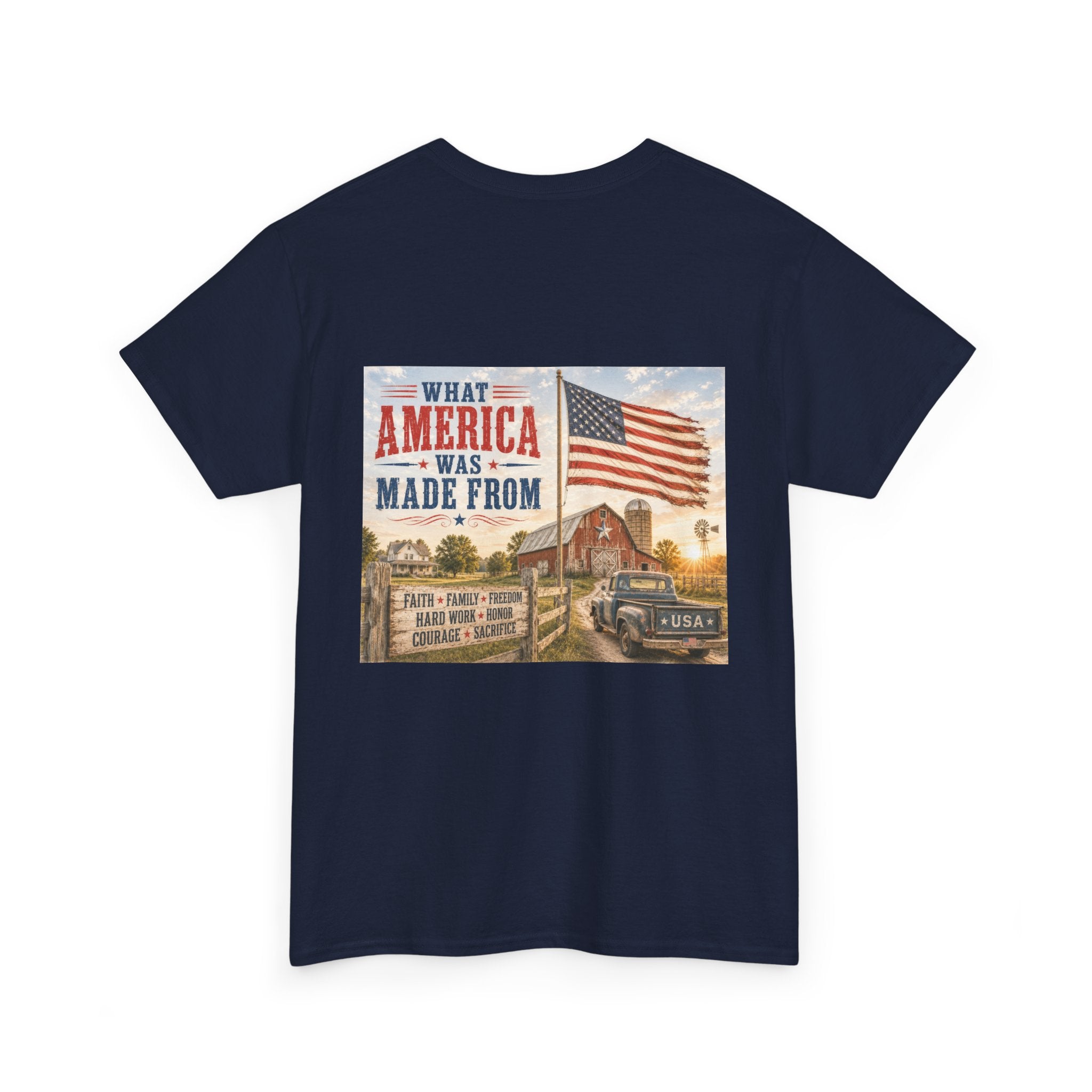 Vintage 'What America Was Made From' Tee - Patriotic Americana Graphic T-Shirt