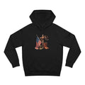 Patriotic Western Hoodie – American Flag, Cowboy Boots & Cross Graphic