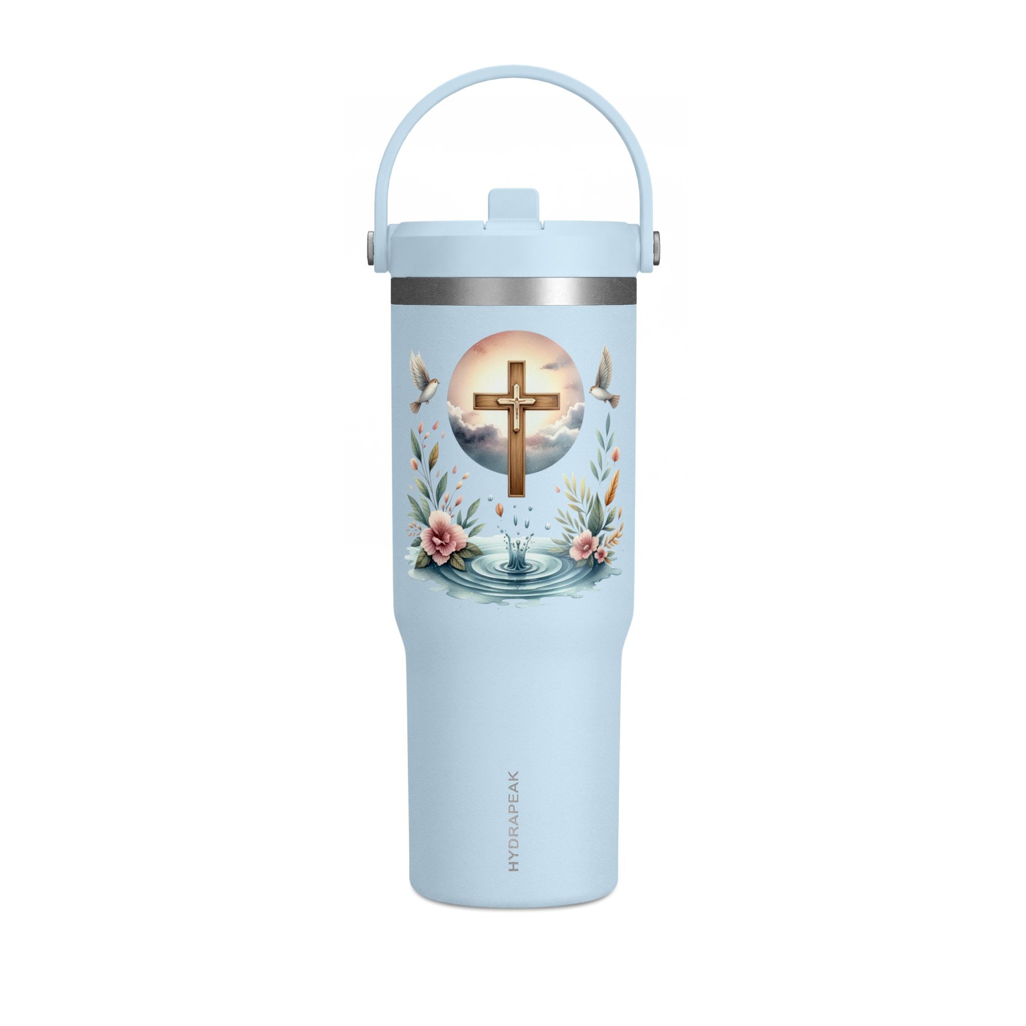 32oz Faith Tumbler — Cross & Dove Spiritual Travel Mug